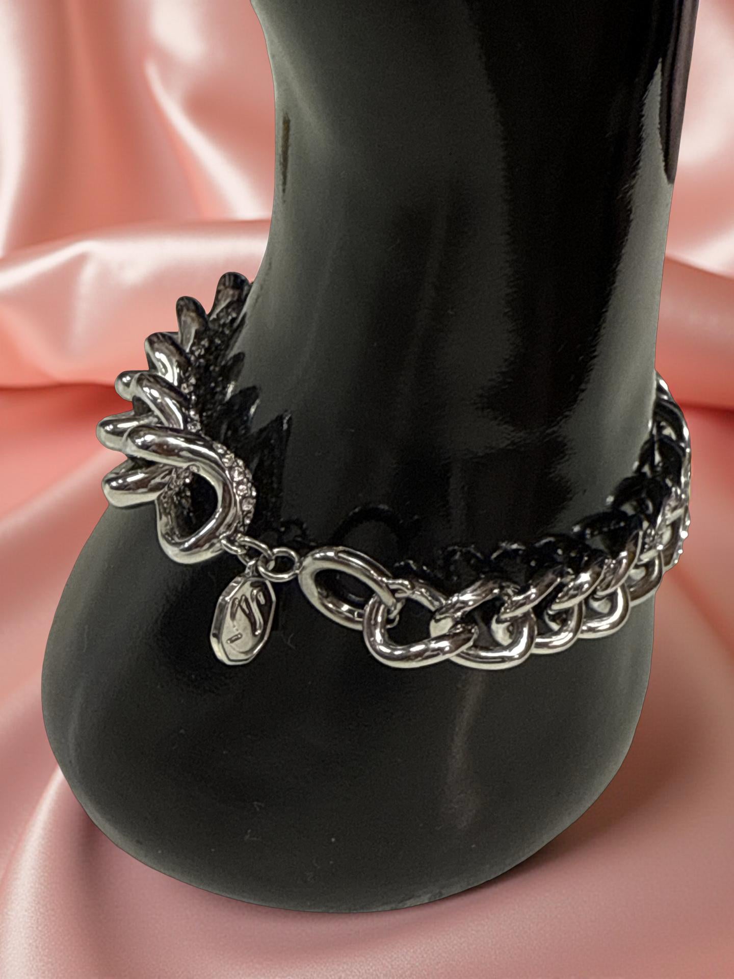 Swarovski MB CRY/RHS M silver rhinestone ring with box