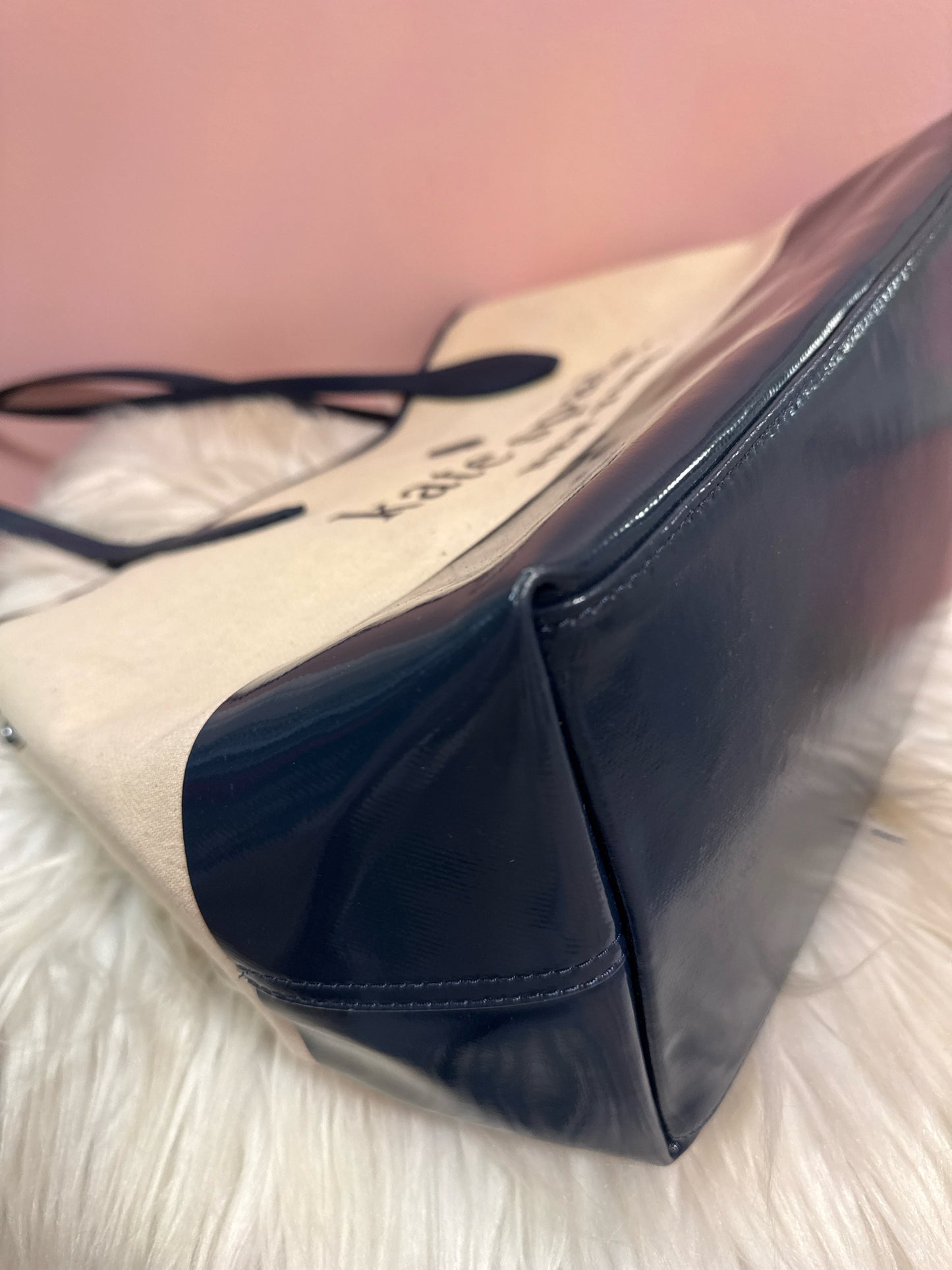Kate Spade canvas and blue street tote
