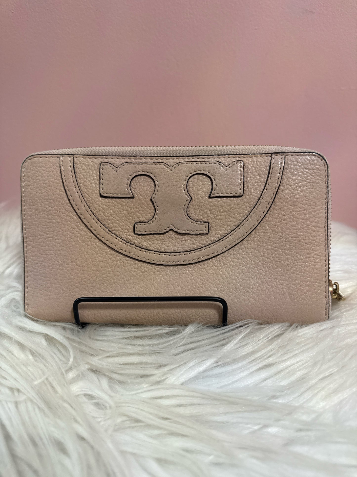 Tory Burch all T east west blush continental wallet