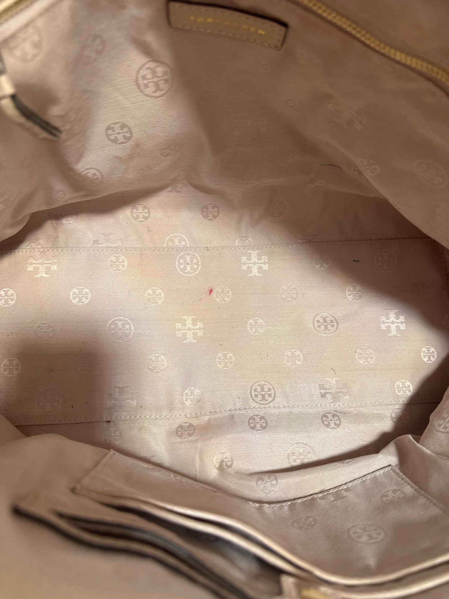 Tory Burch all T east west blush tote bag