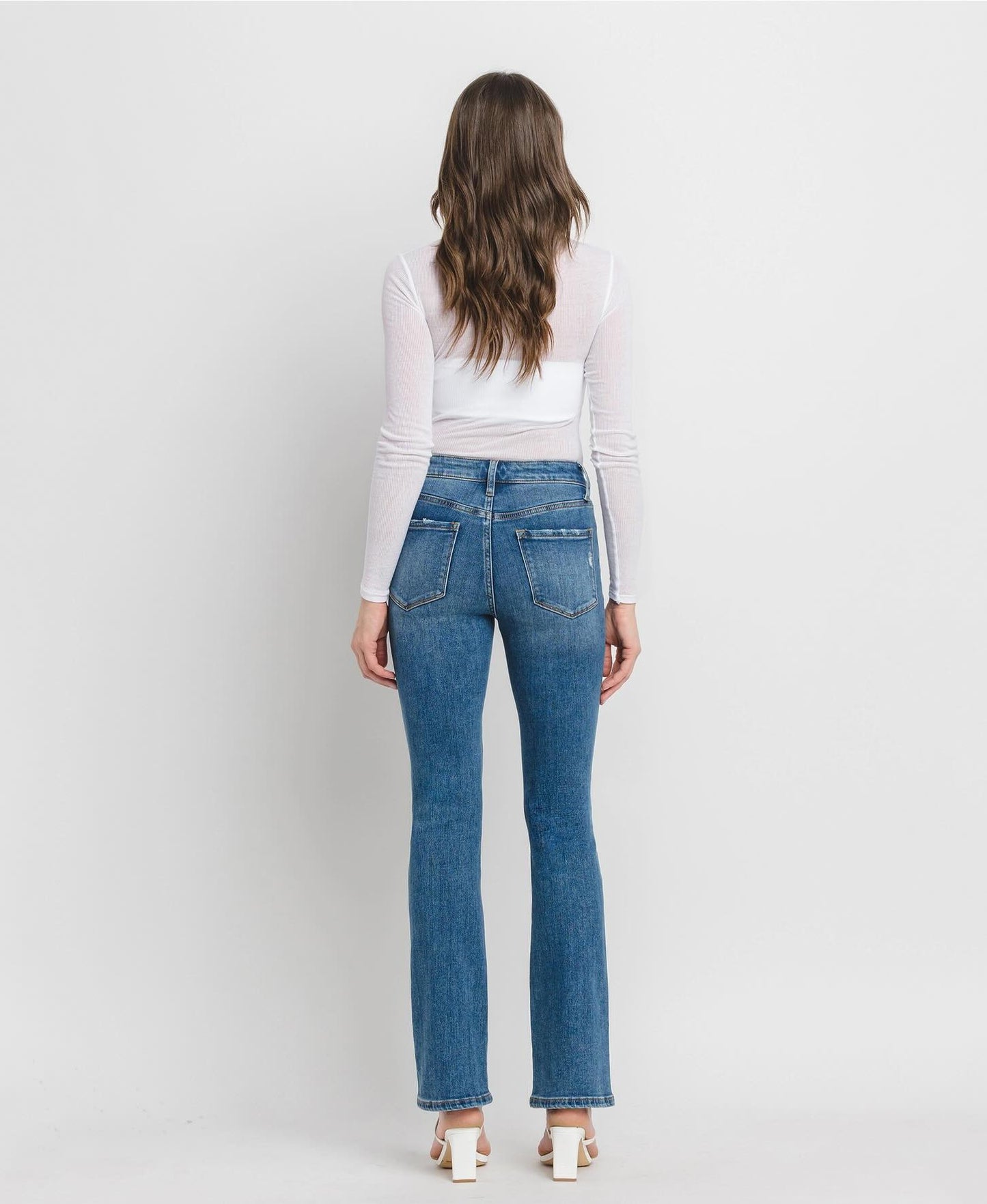 High rise boot cut jeans skylar shining