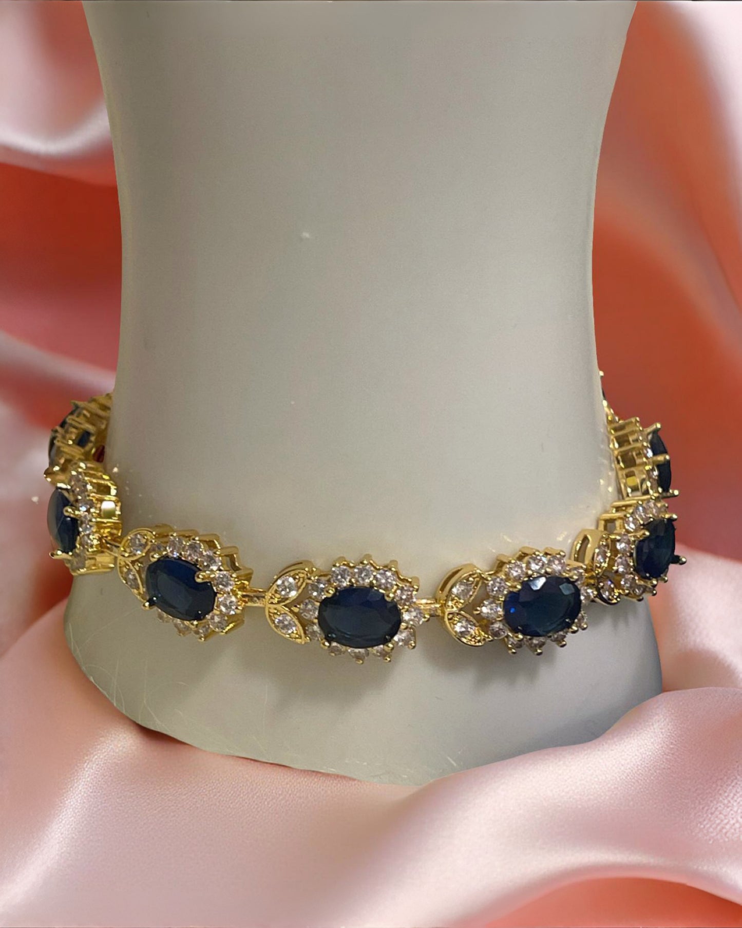 STAUER AZURE SKIES BRACELET WITH JEWELRY BAG