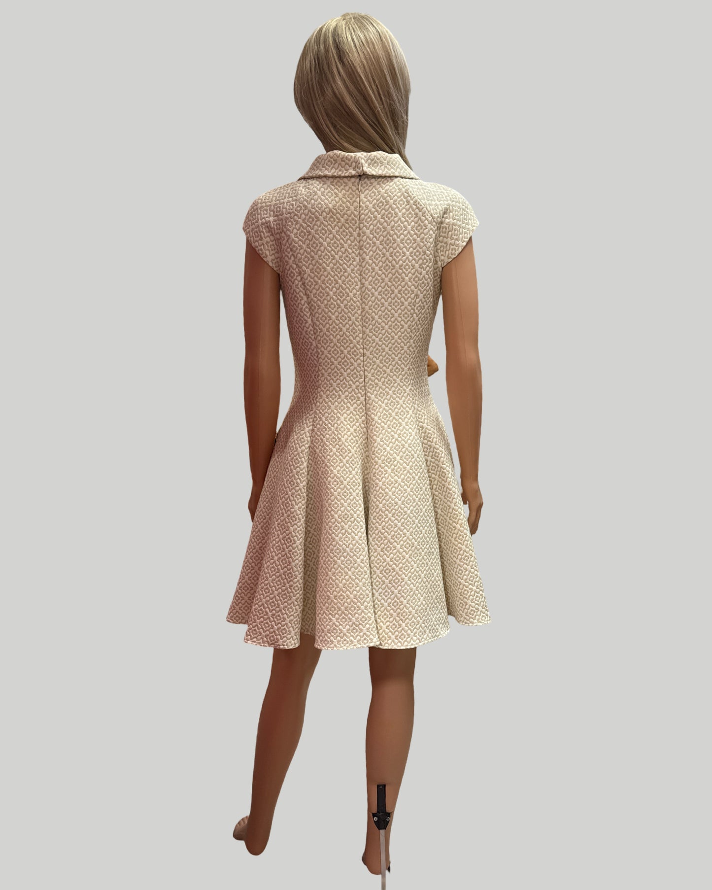 Mac Duggal beige day to evening dress