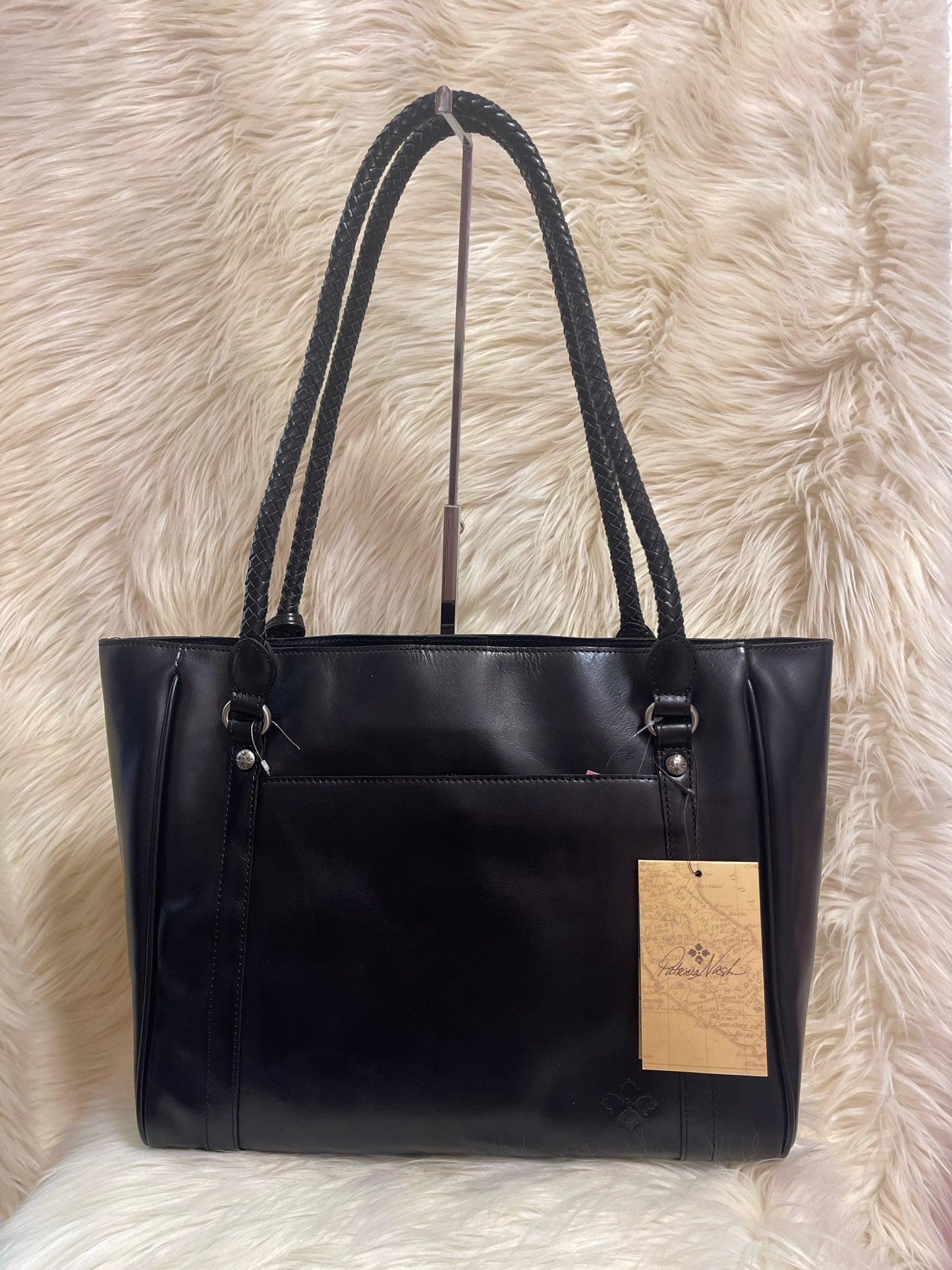 PATRICIA NASH HERITAGE CAMELEY TOTE BLACK NWT AND DUST BAG