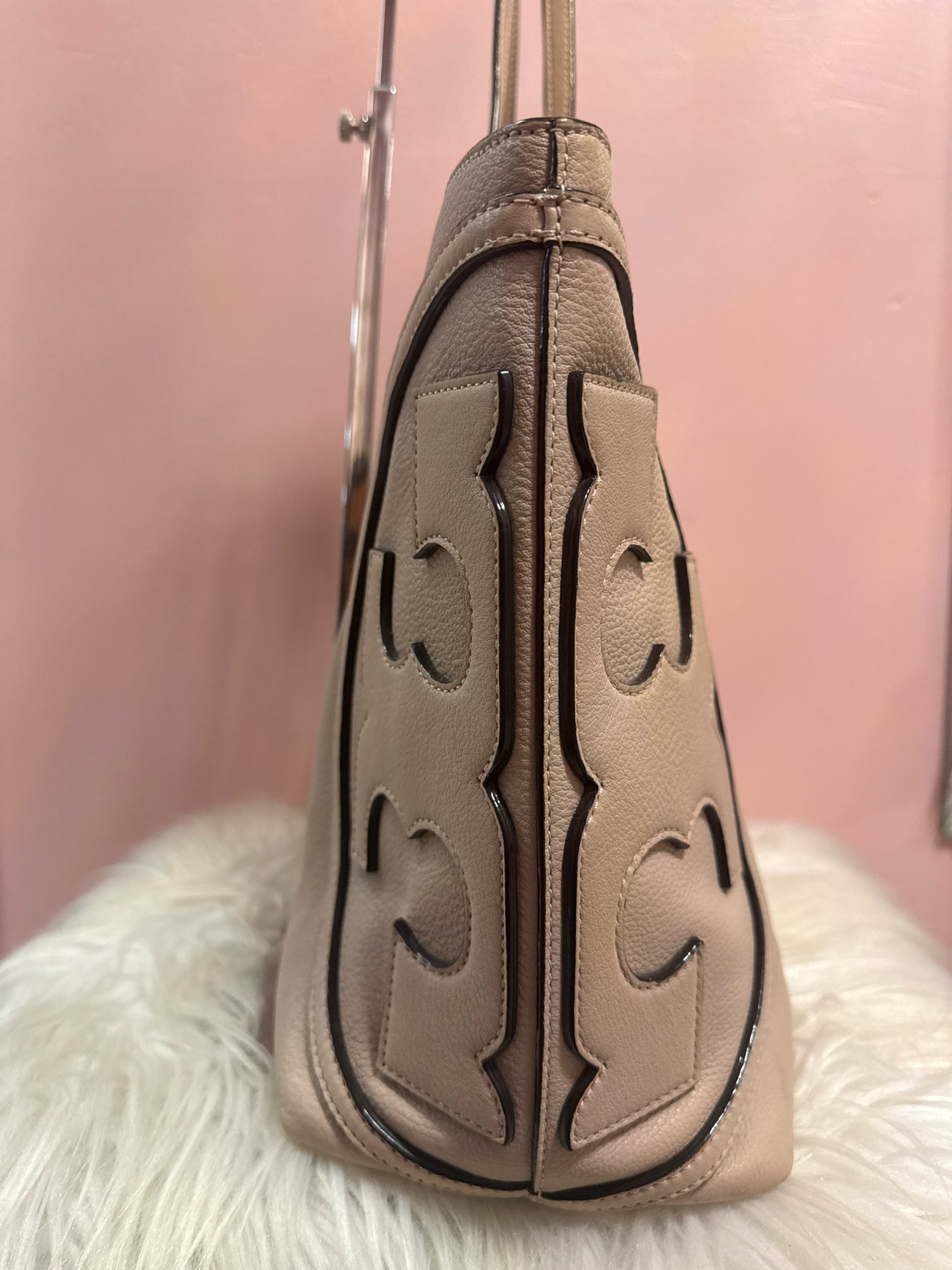 Tory Burch all T east west blush tote bag