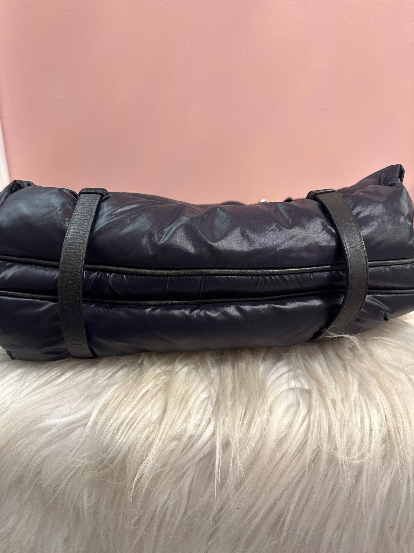 Tumi navy puffer weekender/travel/computer bag