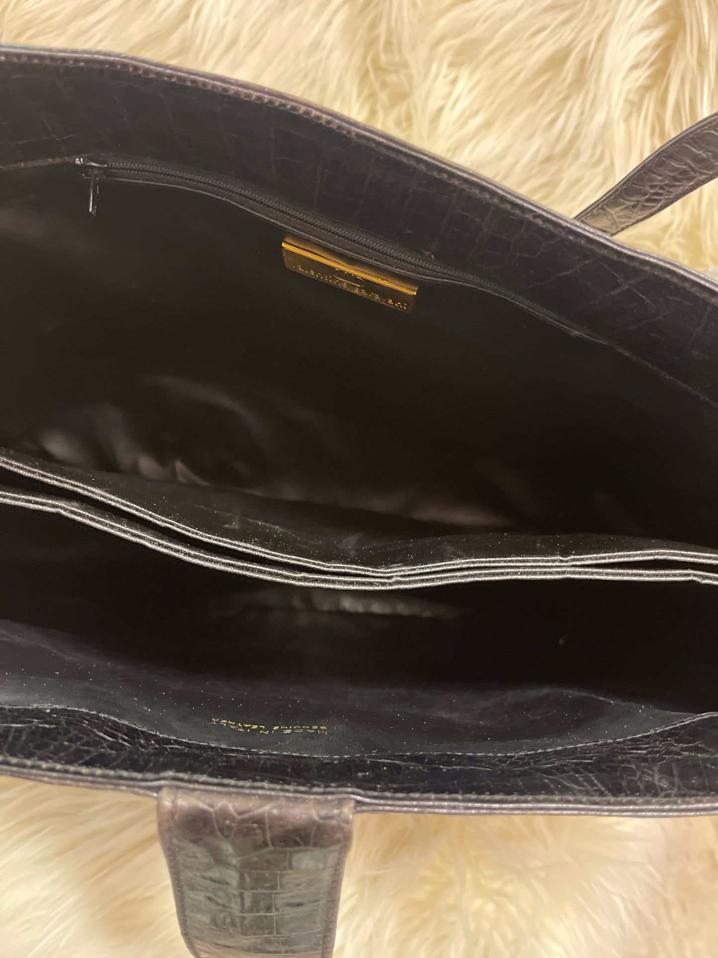 VALENTINO GARAVANI BLACK EMBOSSED TOTE