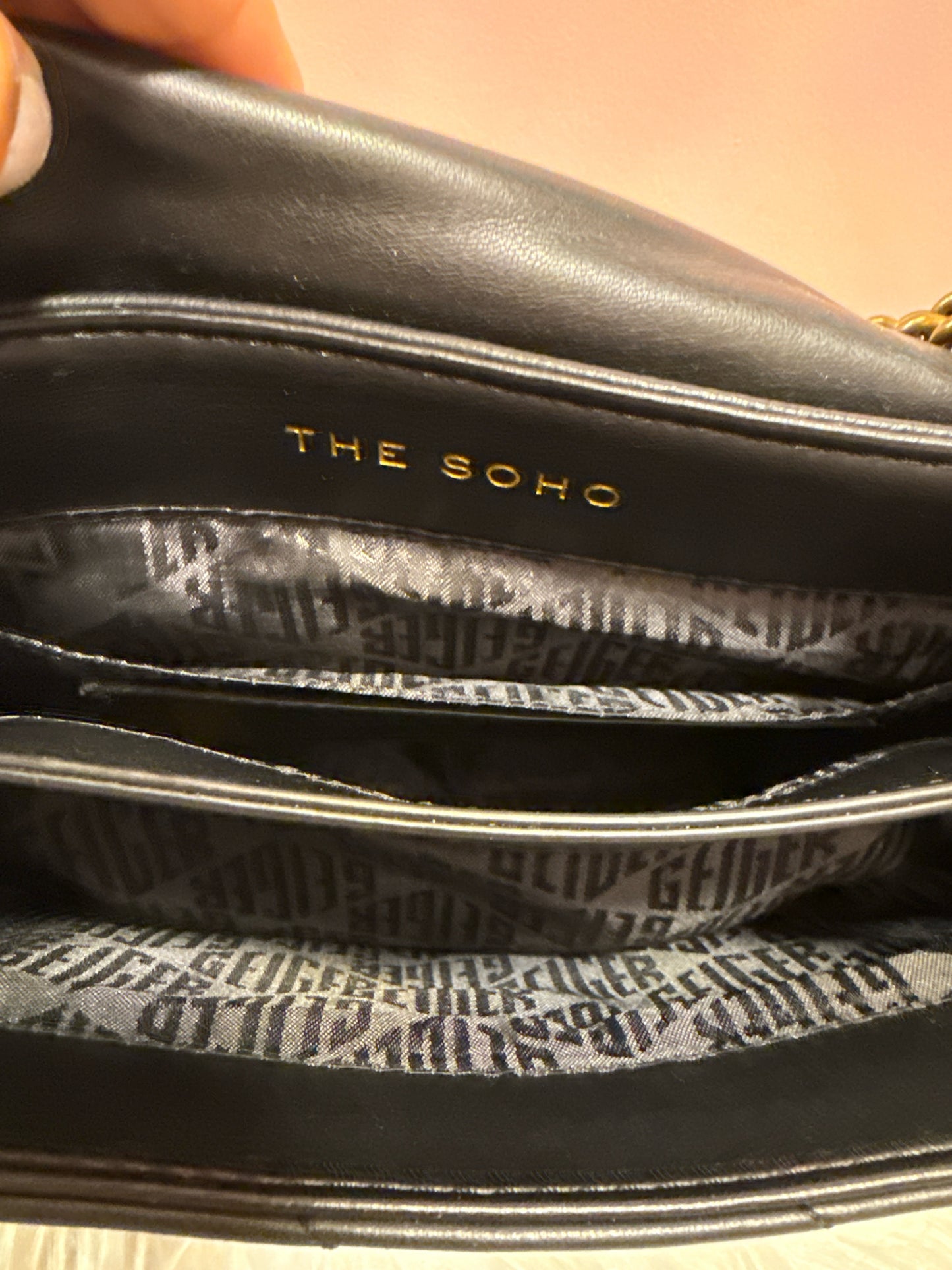 Kurt Geiger Kensington soho black leather crossbody/shoul der bag