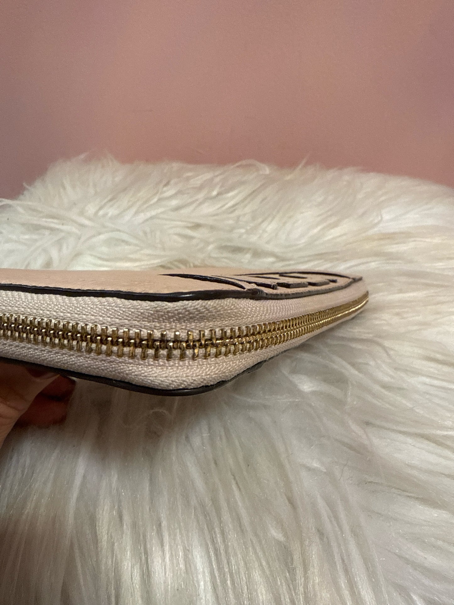 Tory Burch all T east west blush continental wallet