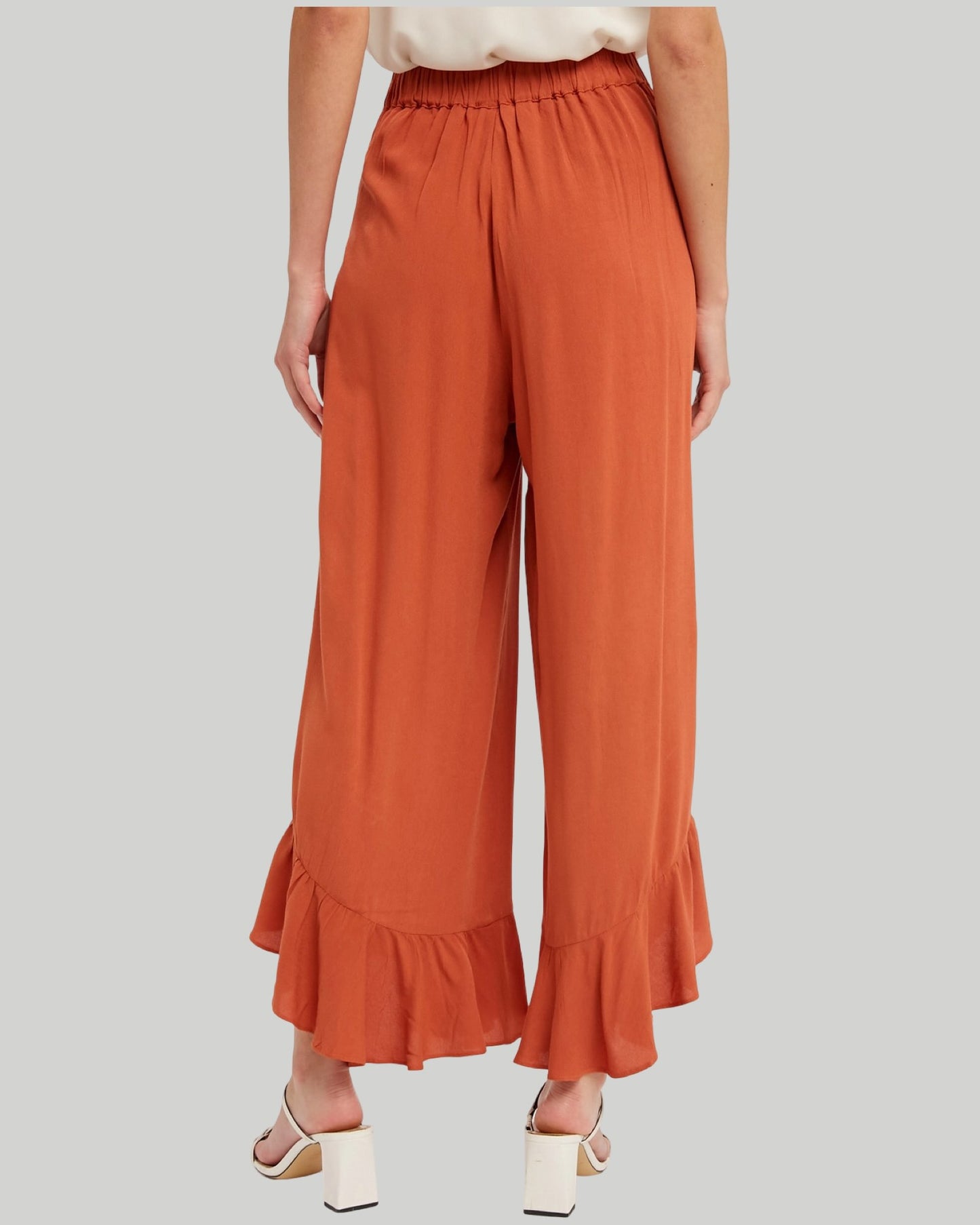 Ruffled Wrap Boho Pants