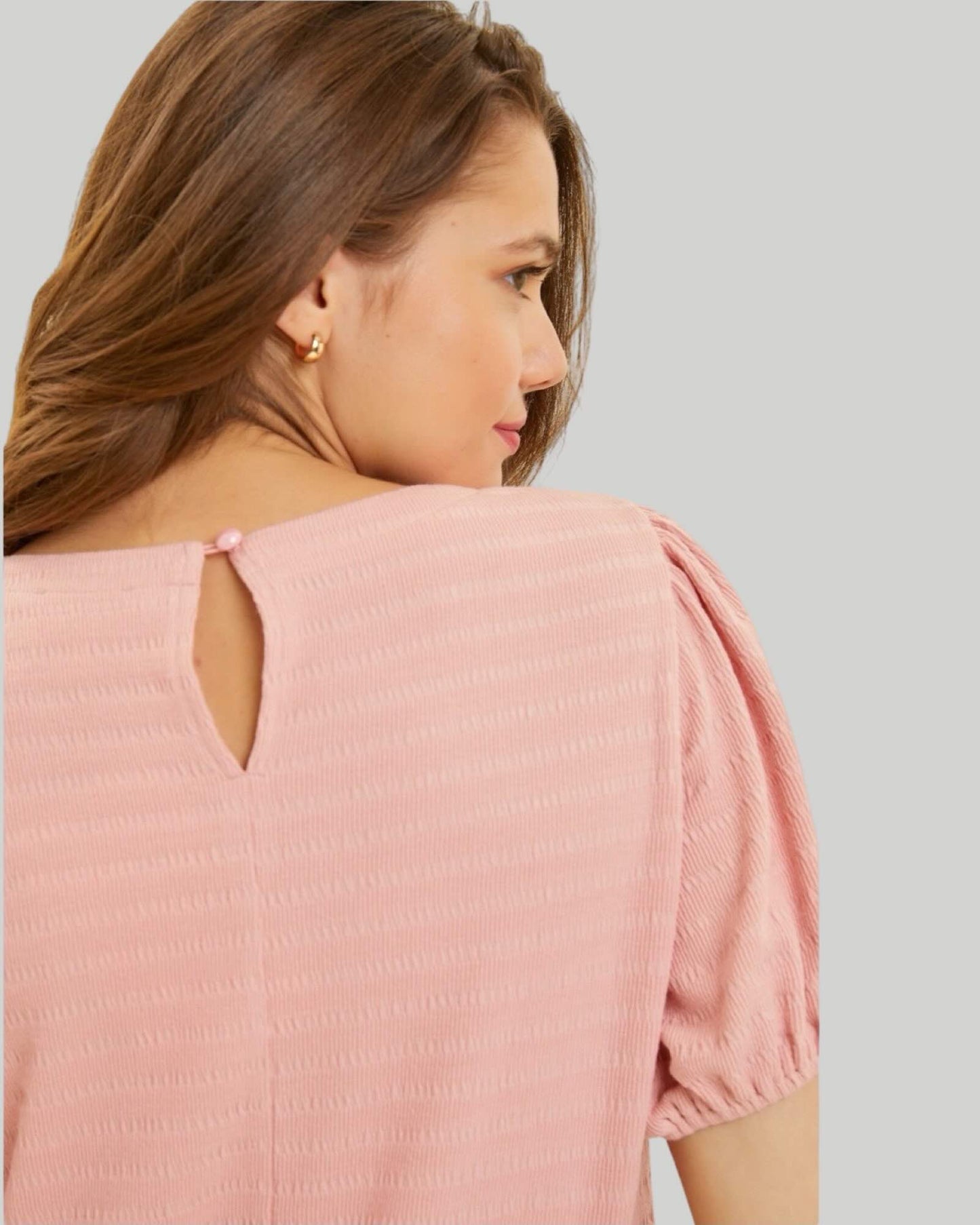 FLARE MINI DRESS, ROUND NECK, MIXED FABRIC