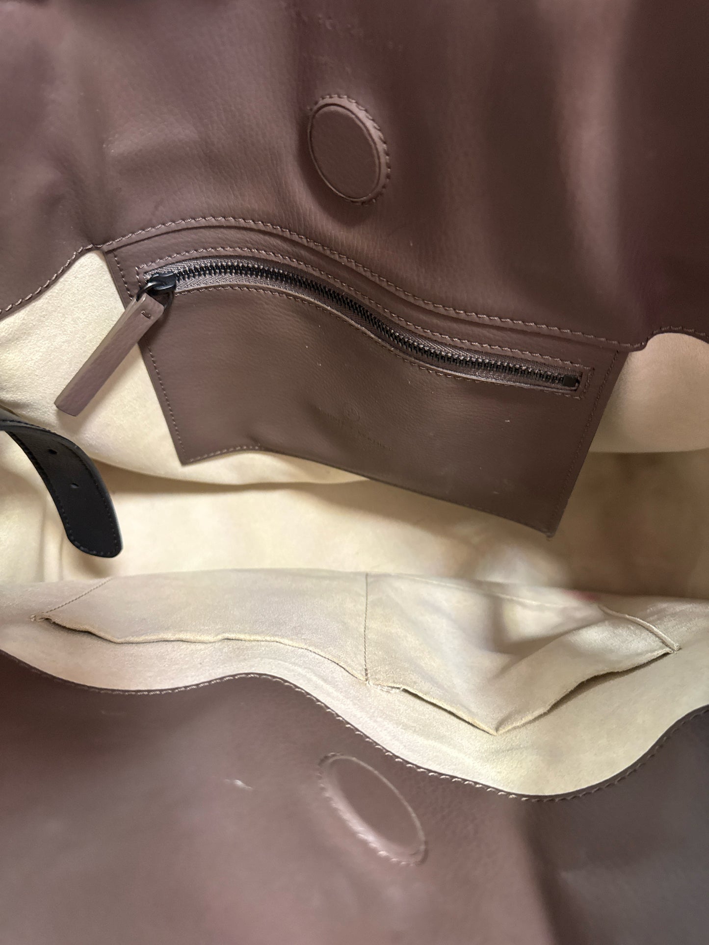 Holzhausen Taupe Leather Medium Shopper Bag