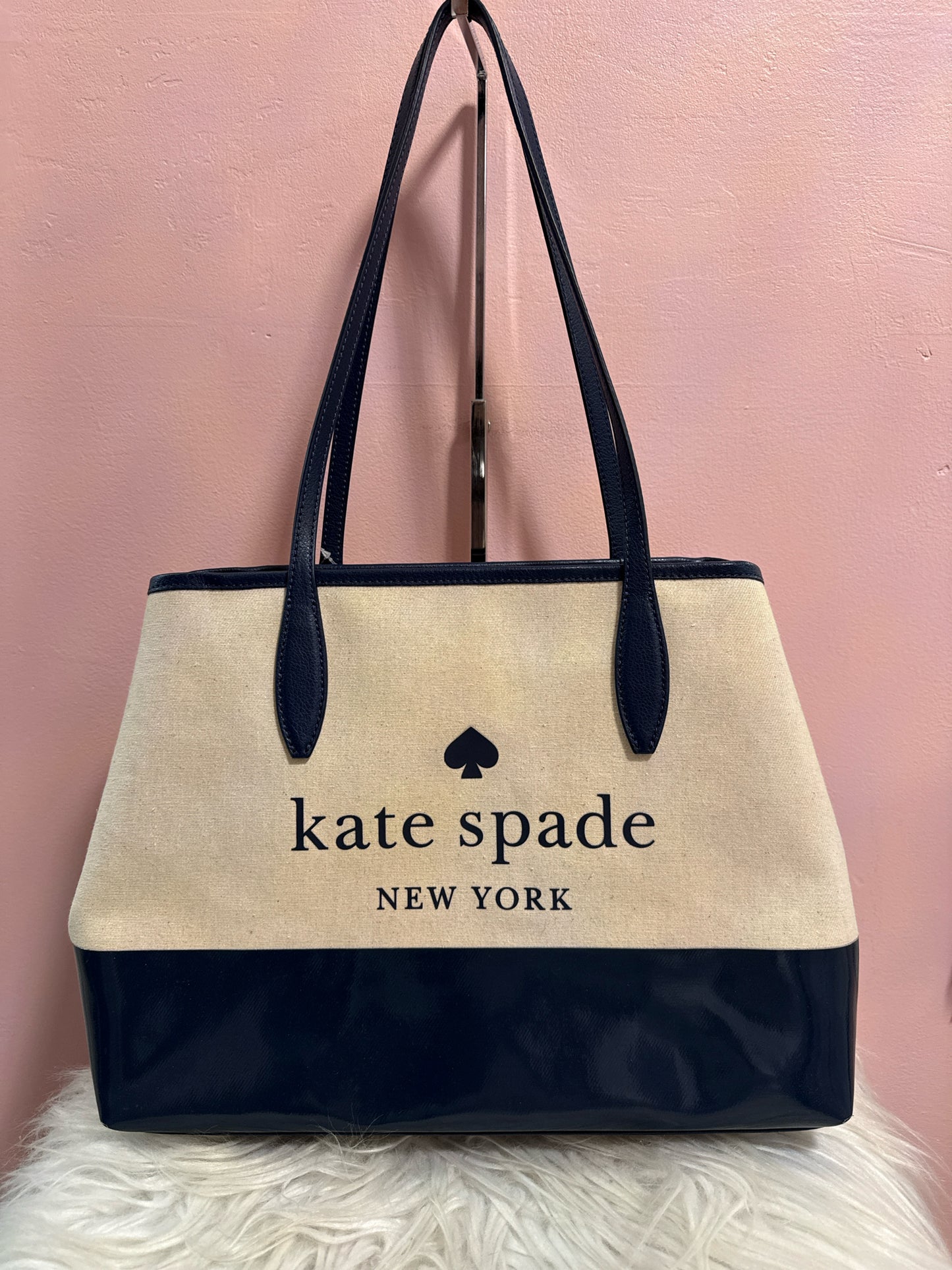 Kate Spade canvas and blue street tote