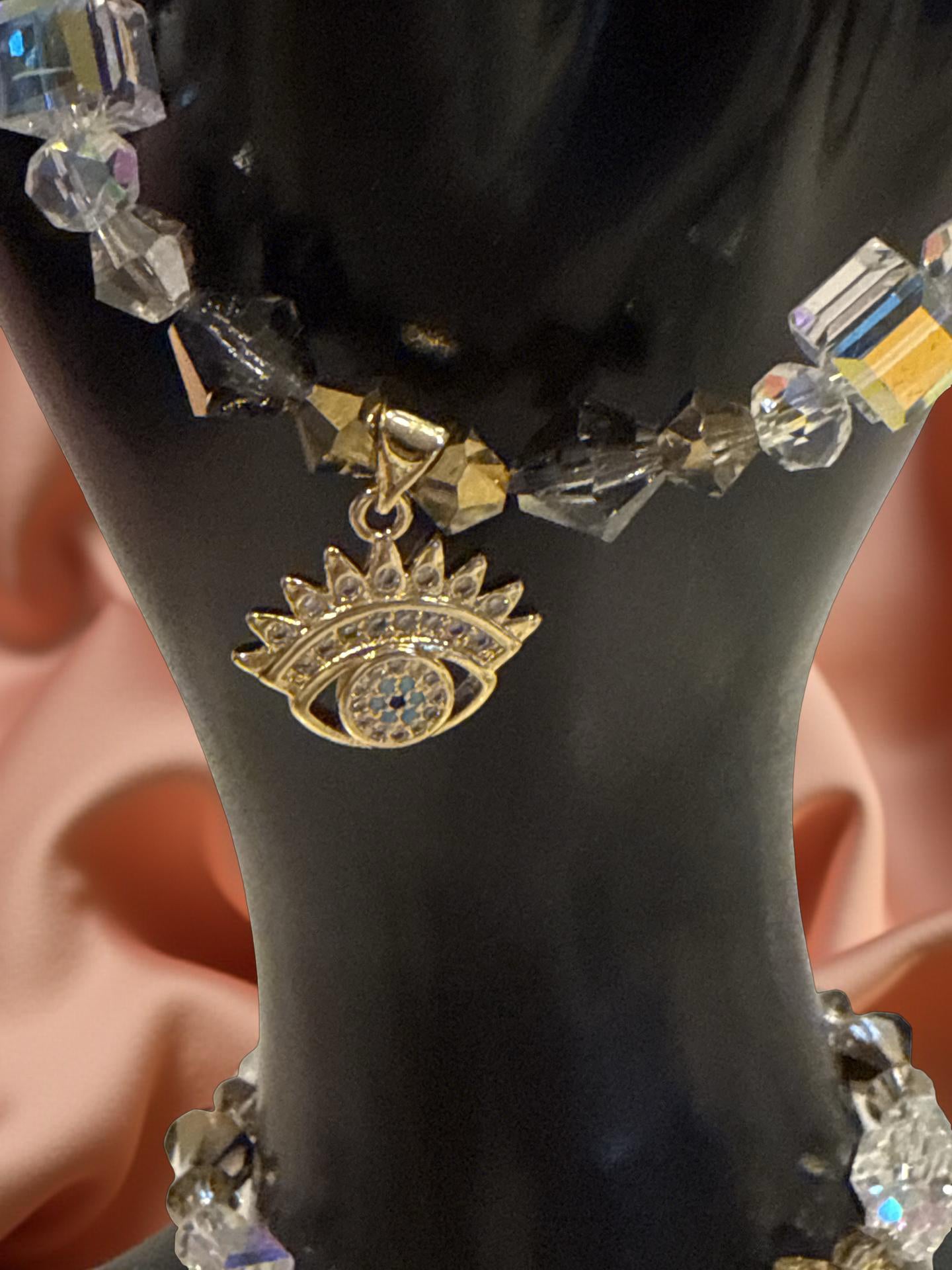 EYE ADORE YOU EVIL EYE CHARM BEADED BRACELET
