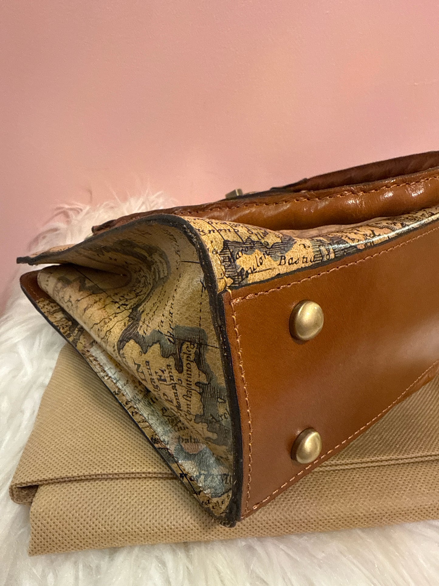 Patricia Nash Rosina European map shoulder bag with dust bag