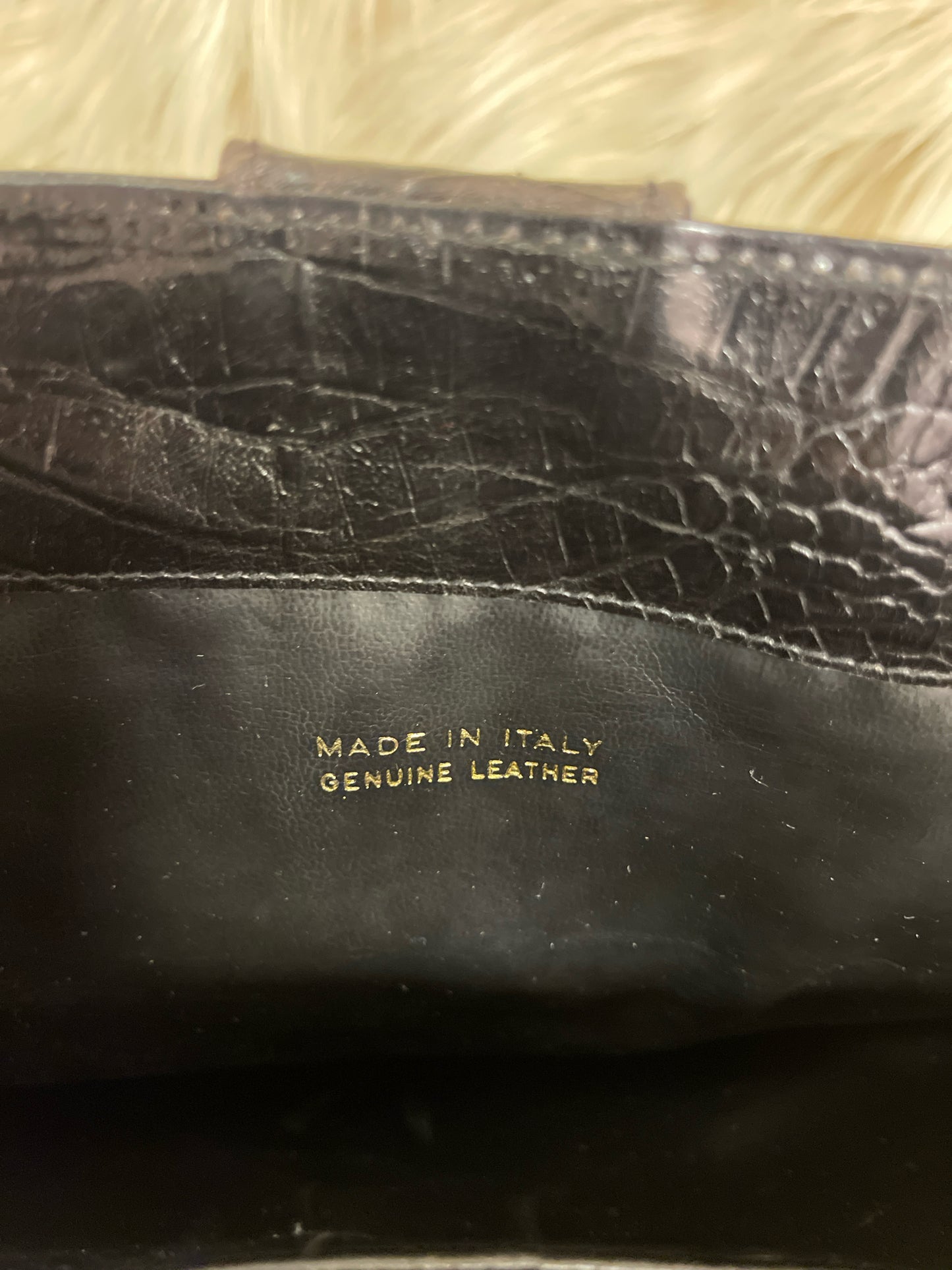 VALENTINO GARAVANI BLACK EMBOSSED TOTE