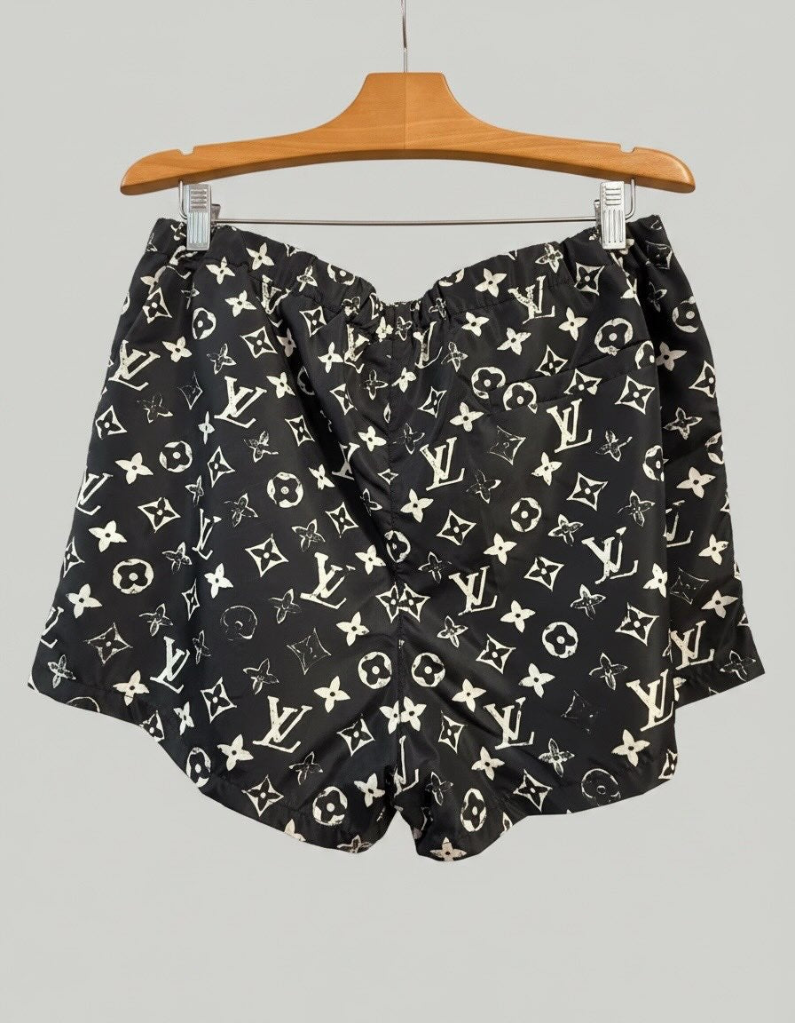 Louis Vuitton Black Stencil Monogram Shorts