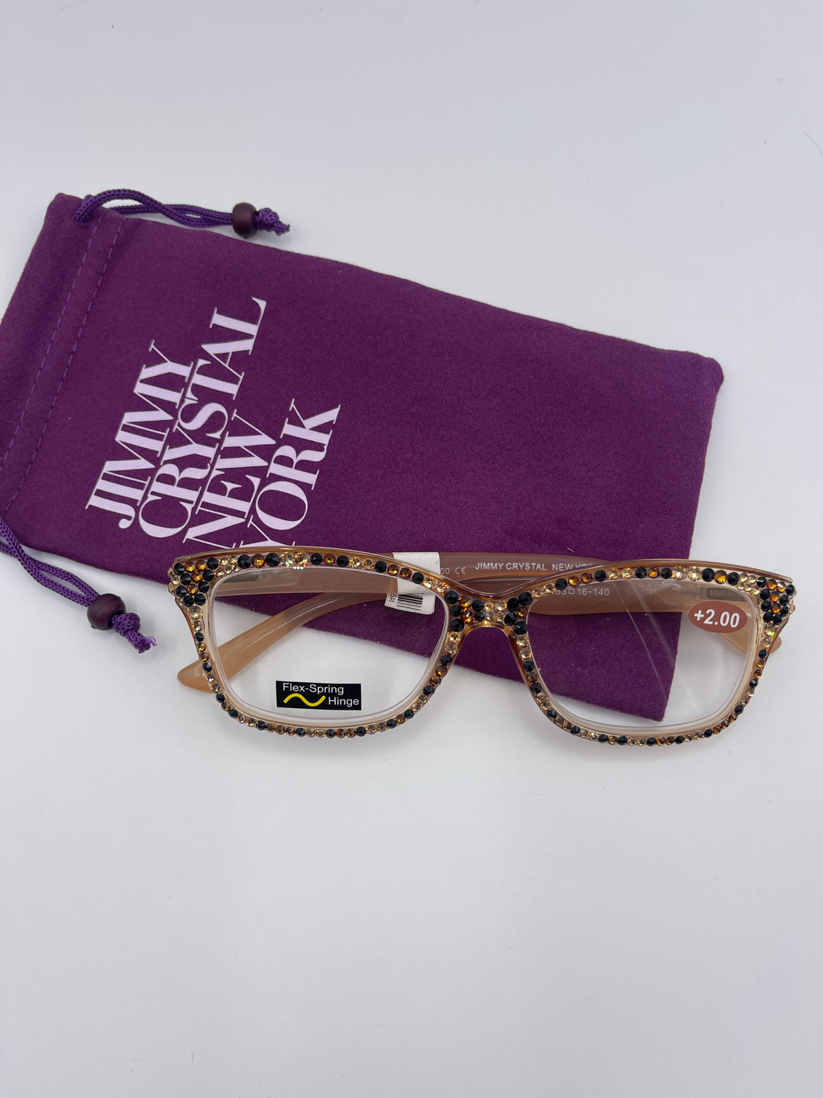 Jimmy Crystal NY Gold Swarovski Readers 2.00