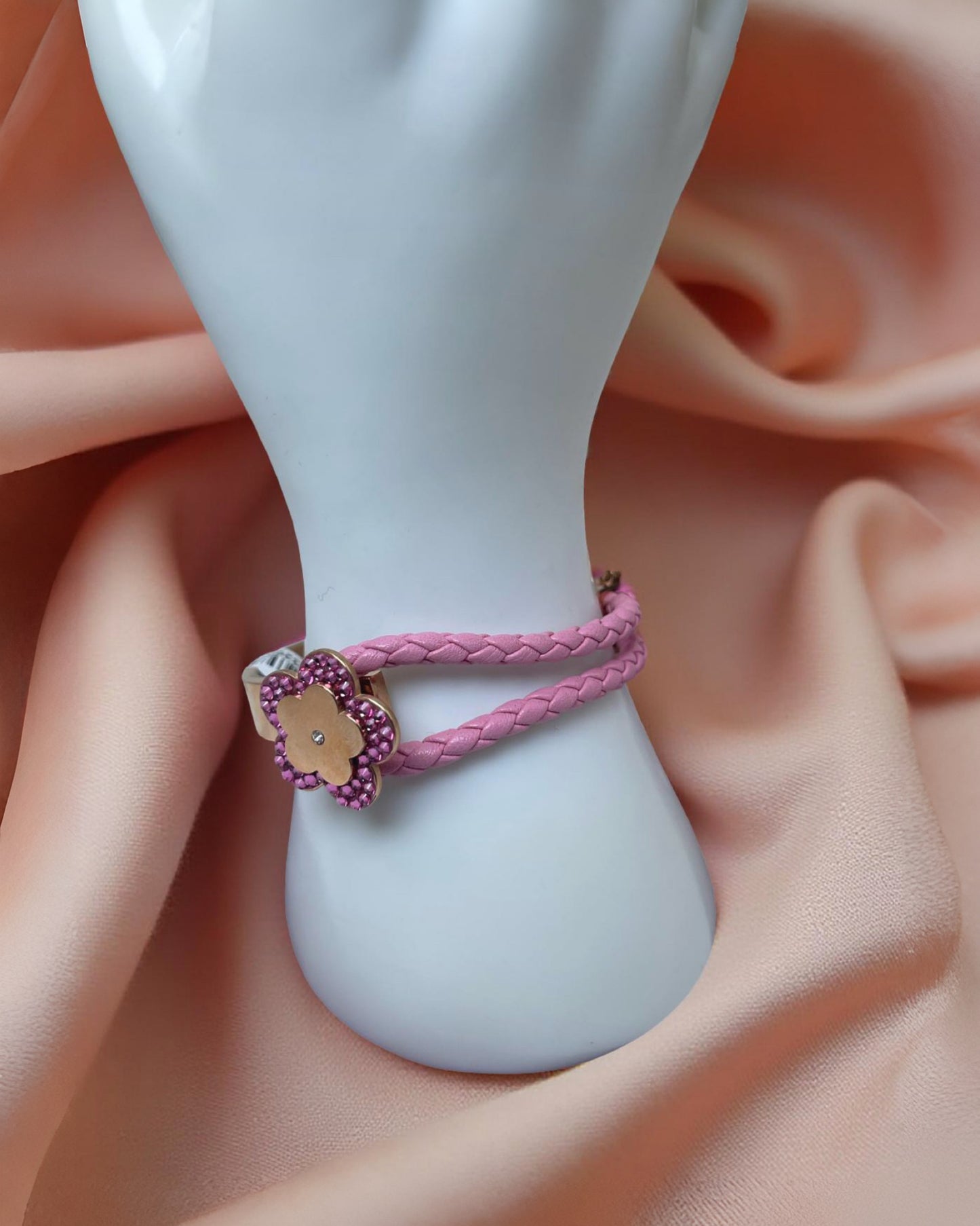 JIMMY CRYSTAL NEW YORK PINK /GOLD BRACELET