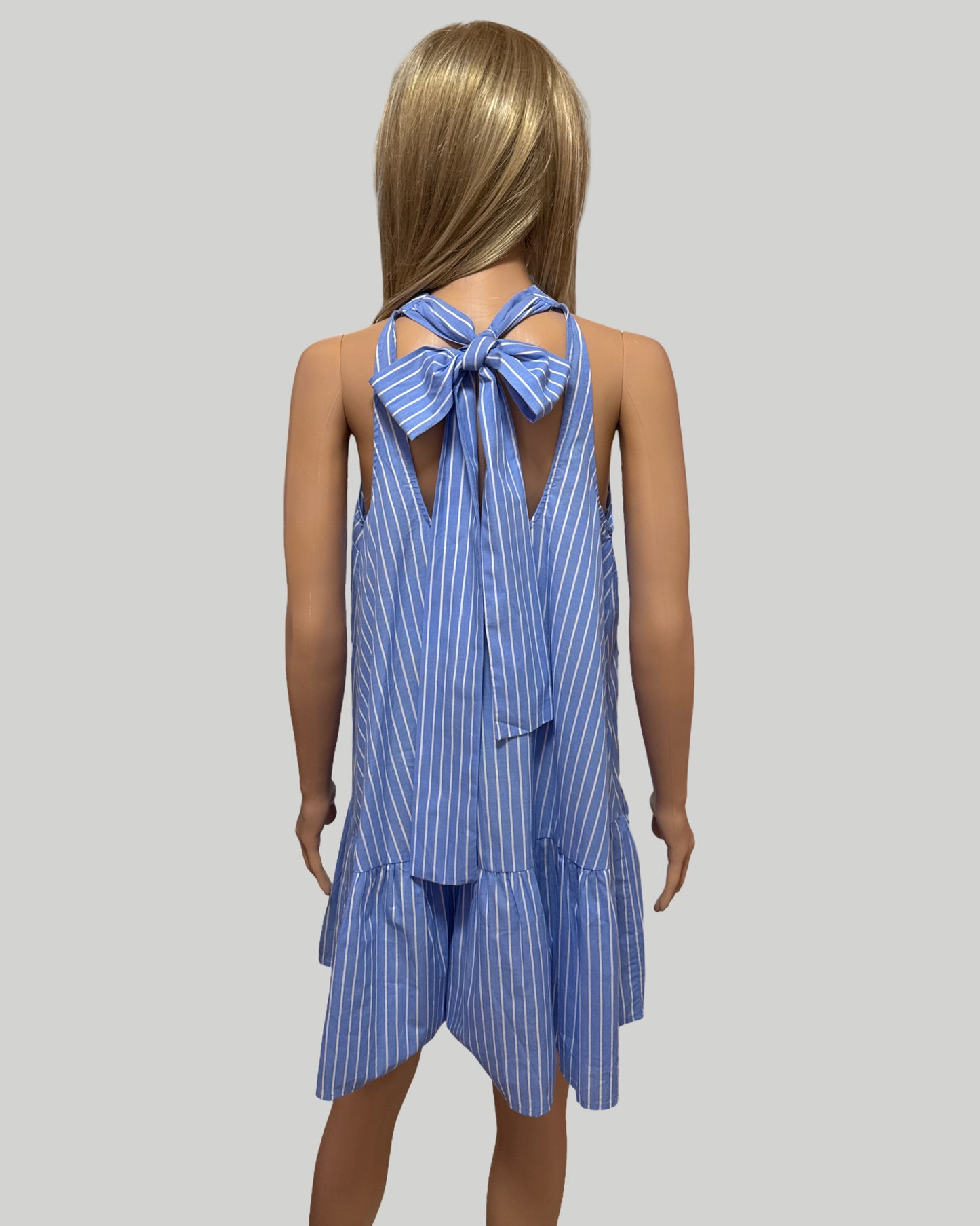 Daphne light blue halter sundress