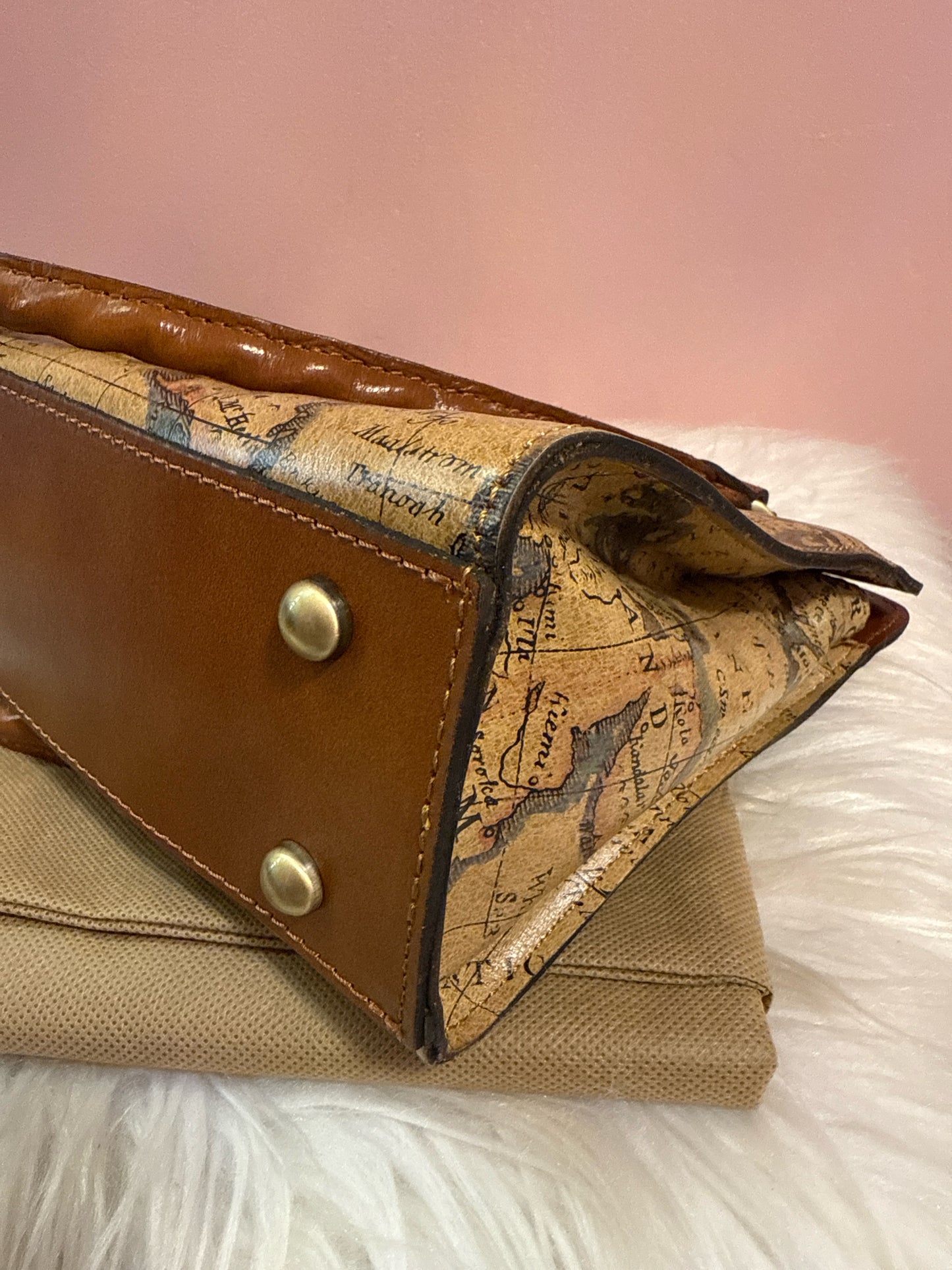 Patricia Nash Rosina European map shoulder bag with dust bag