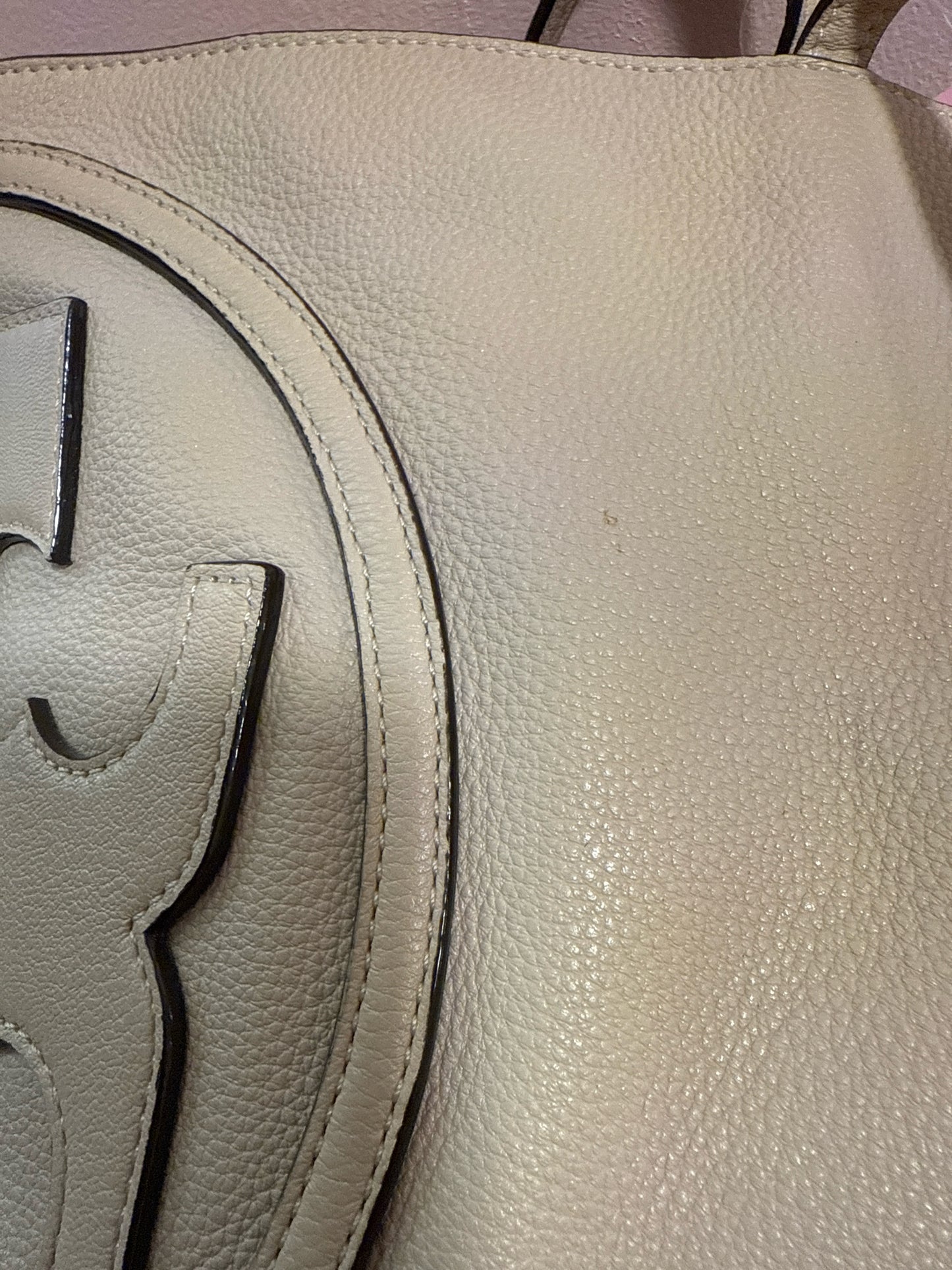 Tory Burch all T east west blush tote bag