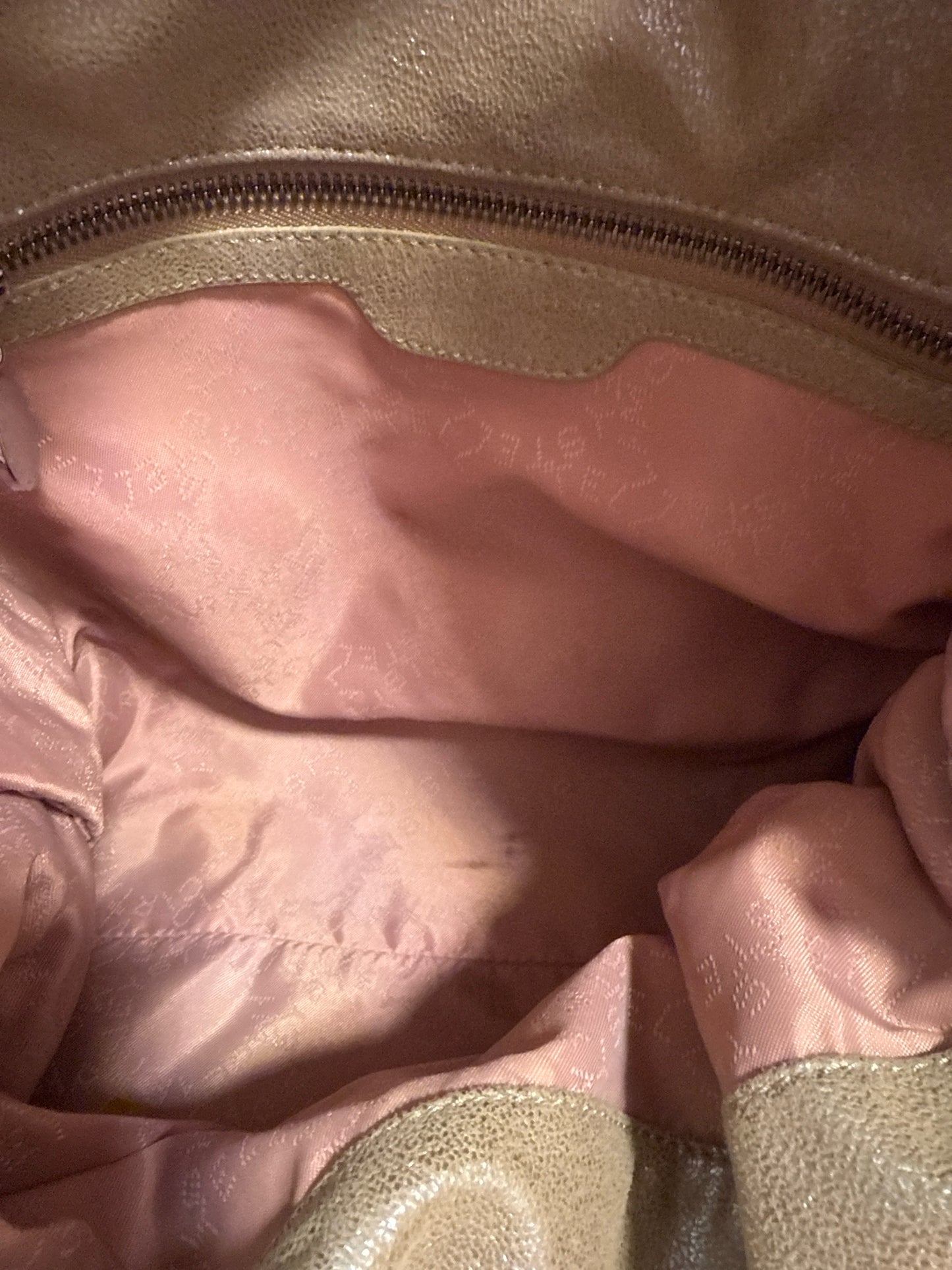 Stella McCartney taupe vegan suede shoulder bag