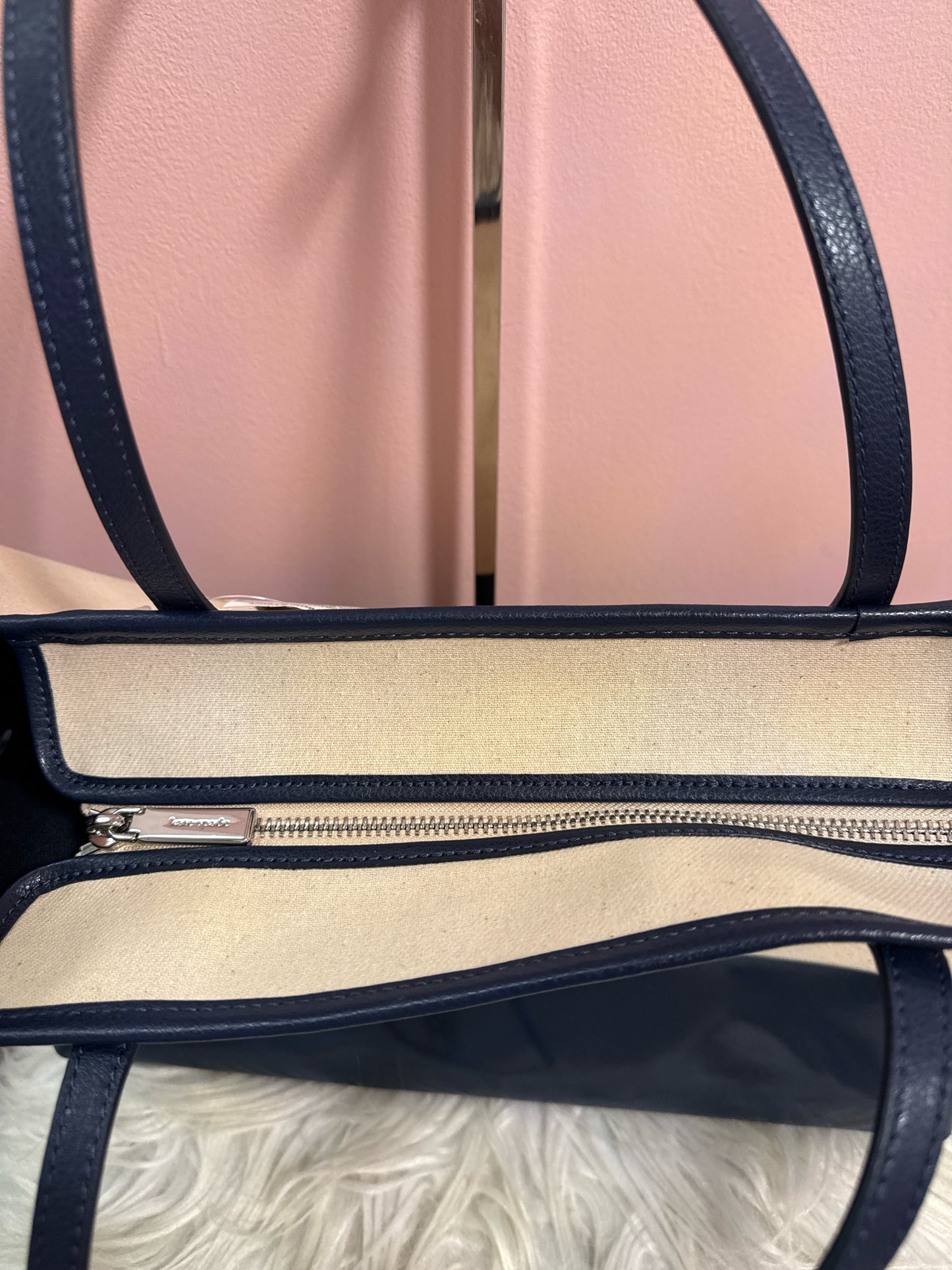 Kate Spade canvas and blue street tote