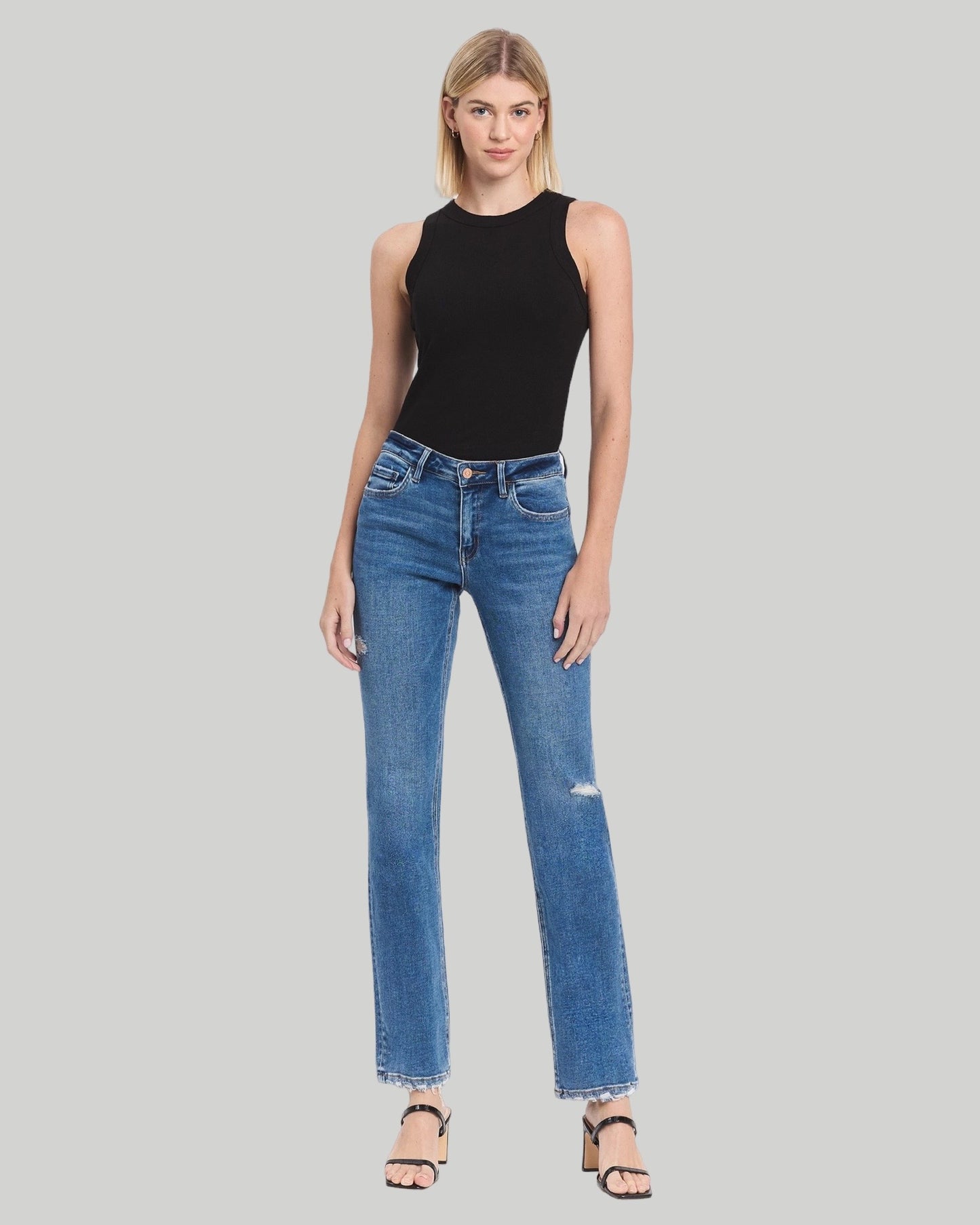 Mid rise regular straight jeans dumbfounding