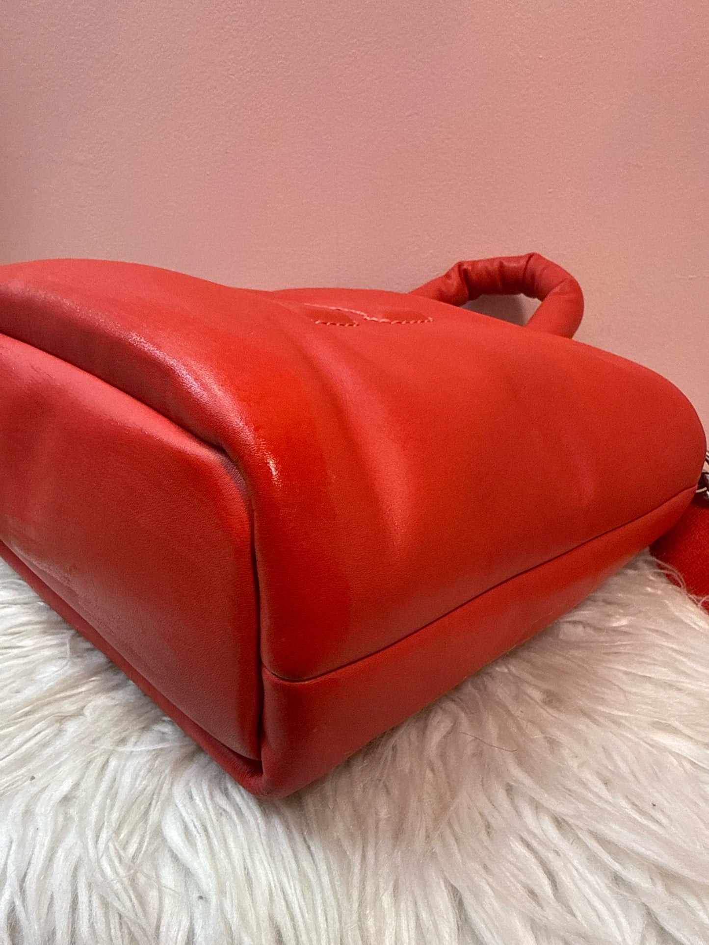 Coach Pillow Tote in Smooth leather Bright Poppy