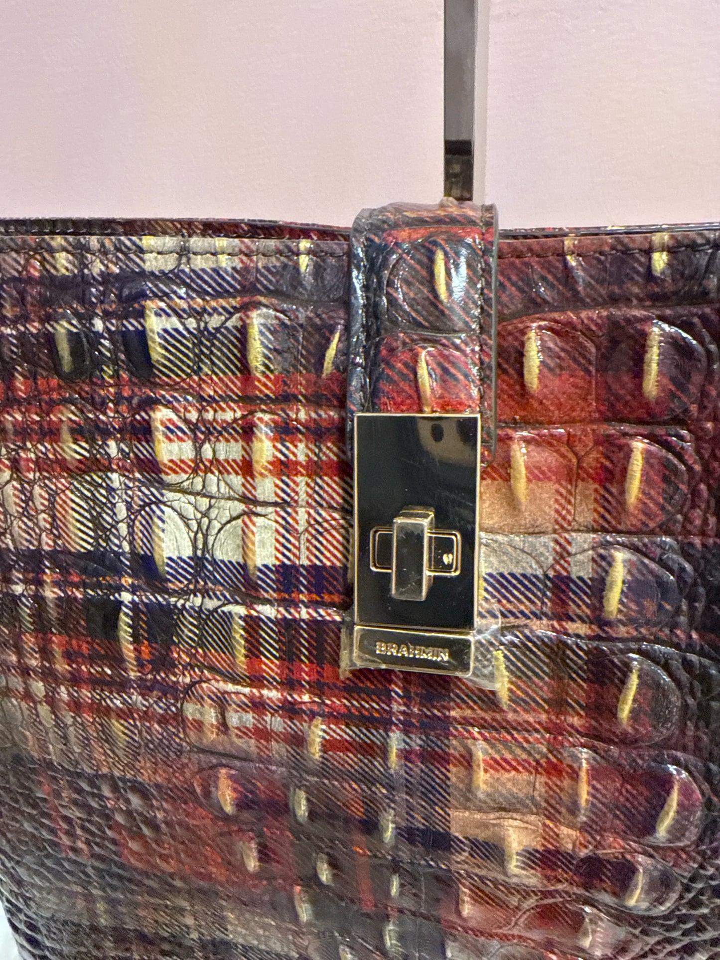 Brahmin Shira Bucket Flannel Melbourne Bag