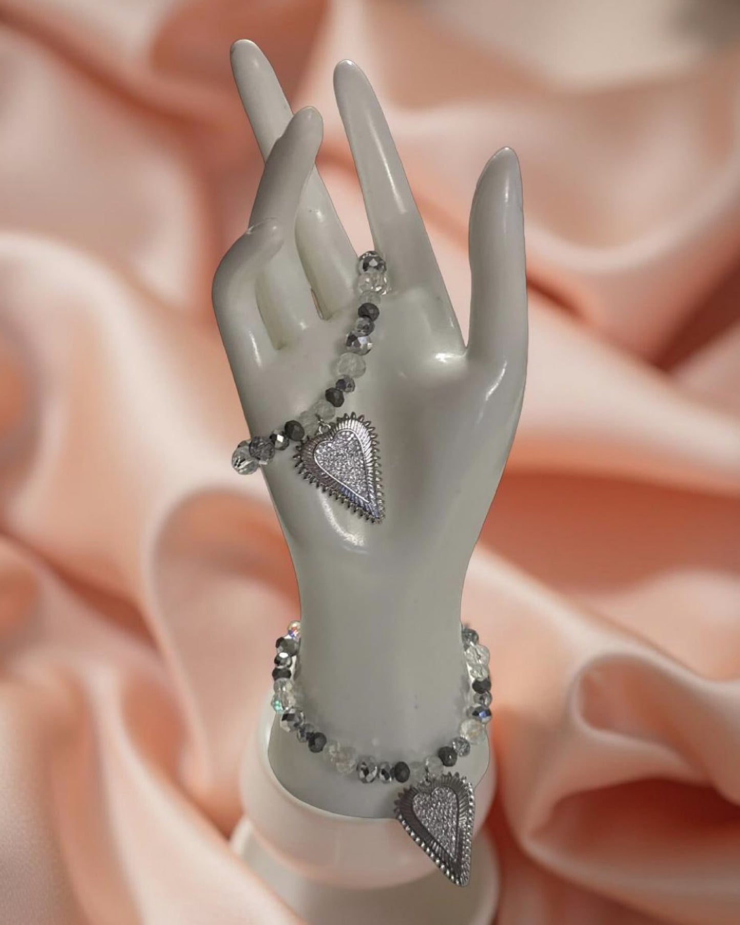 HEARTS OF FIRE SILVER HEART HANGING BRACELET