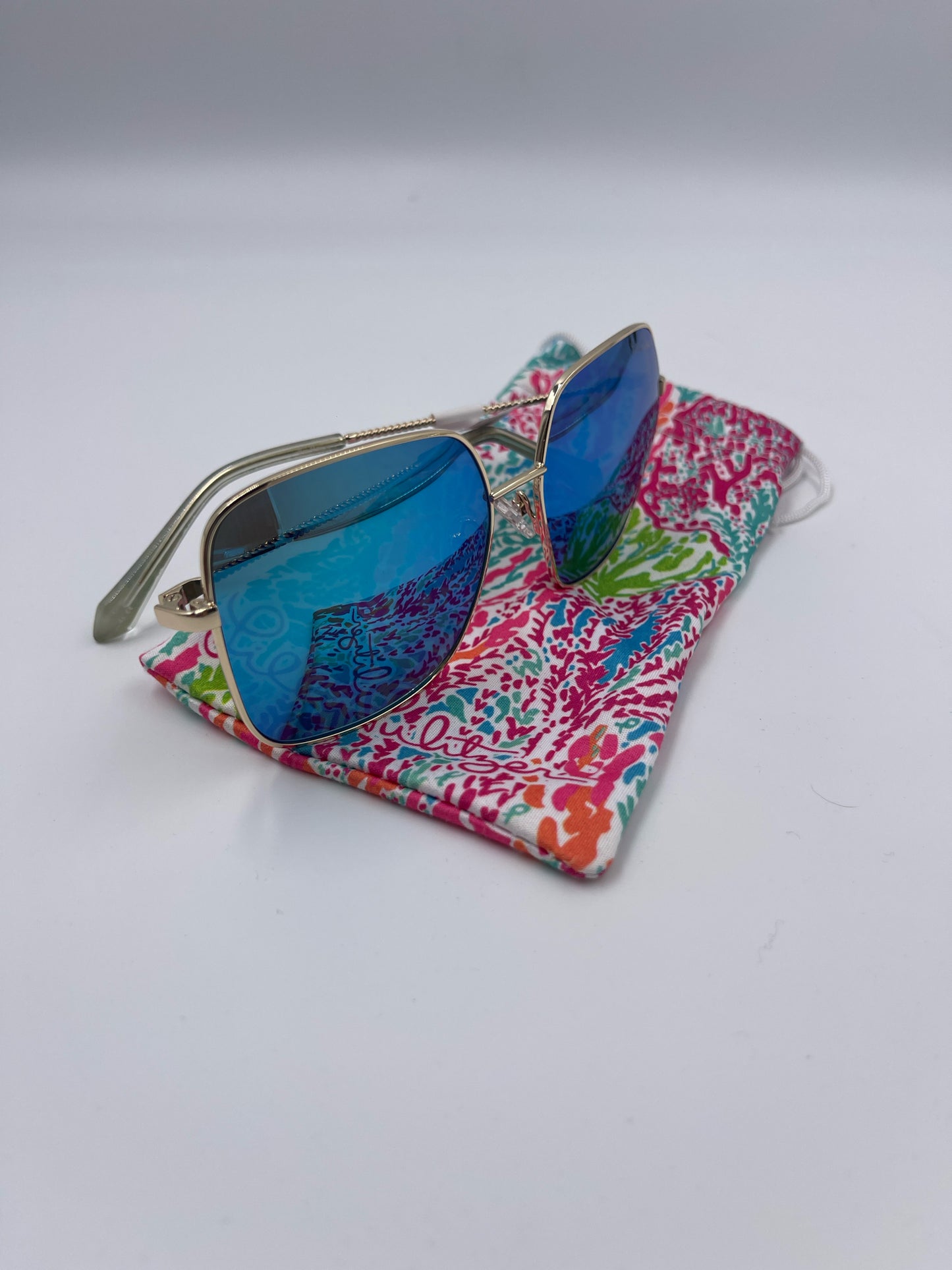 LILLY PULITZER AUBREE BM Polarized Sunglasses  s 56D15-140 With bag