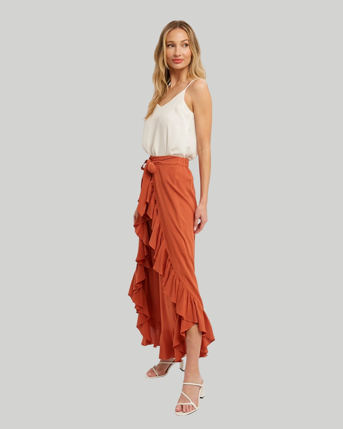 Ruffled Wrap Boho Pants