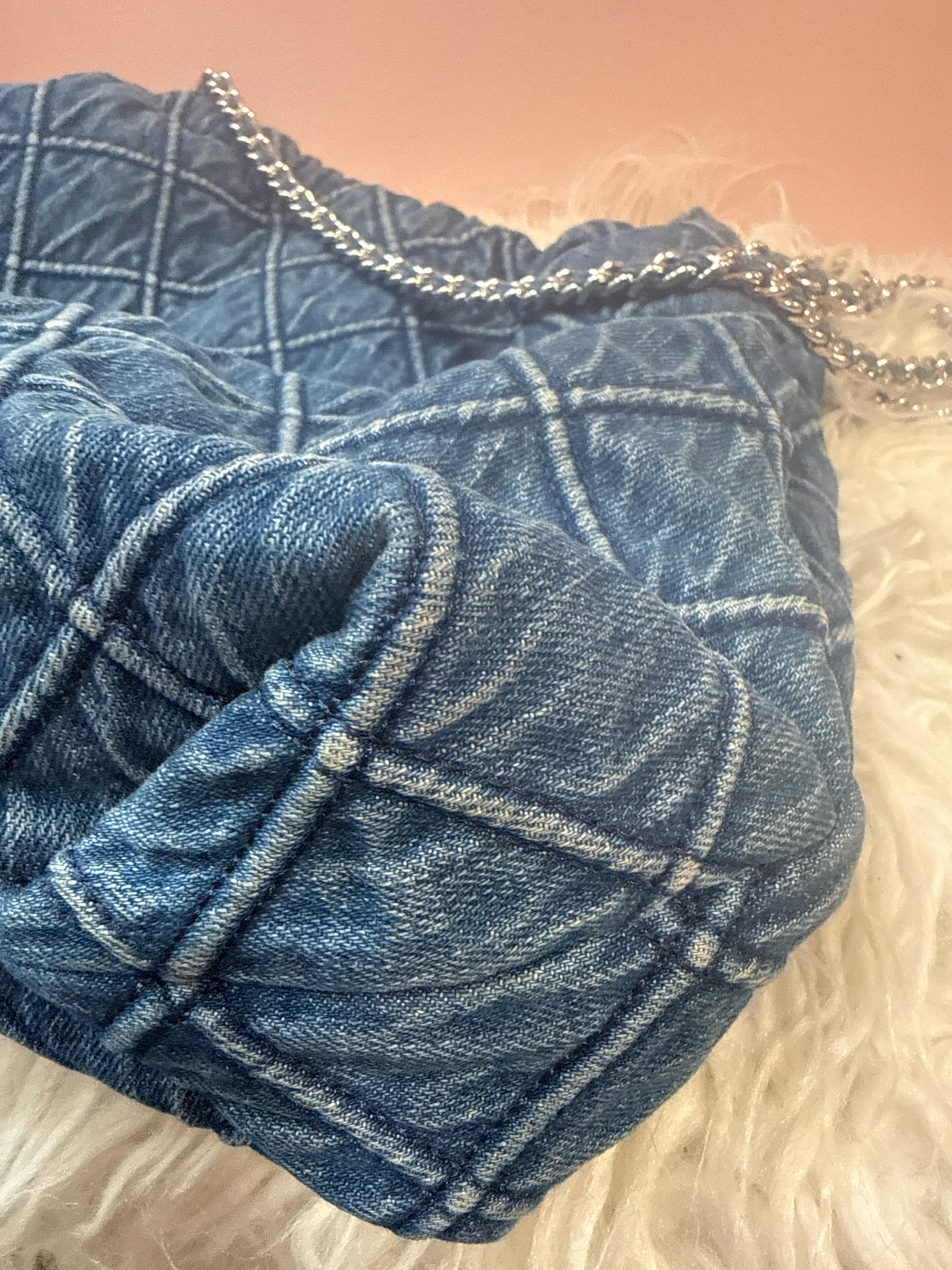 Tory Burch Fleming Denim Hobo