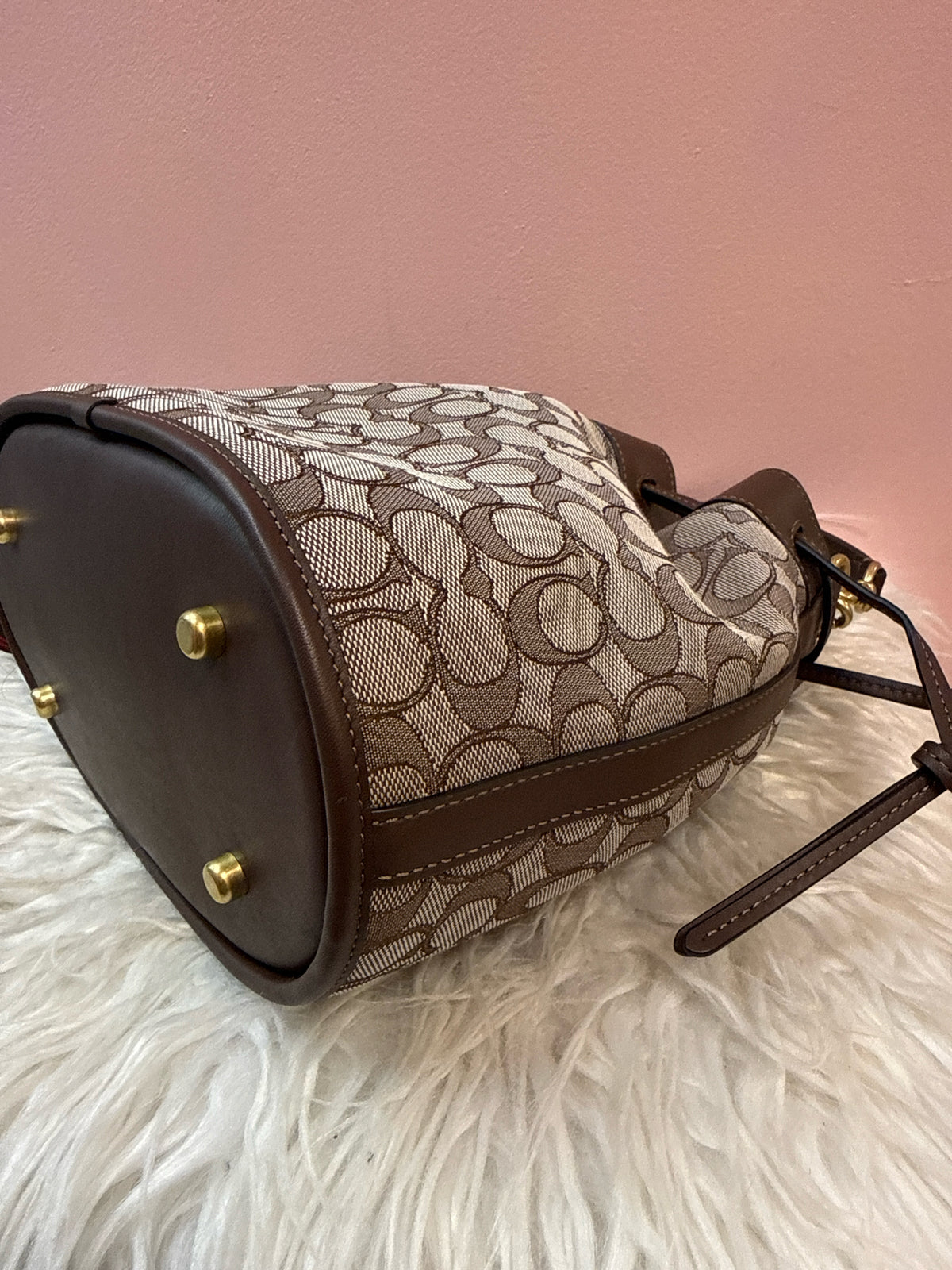 Coach Signature Jacquard Field Bucket Bag