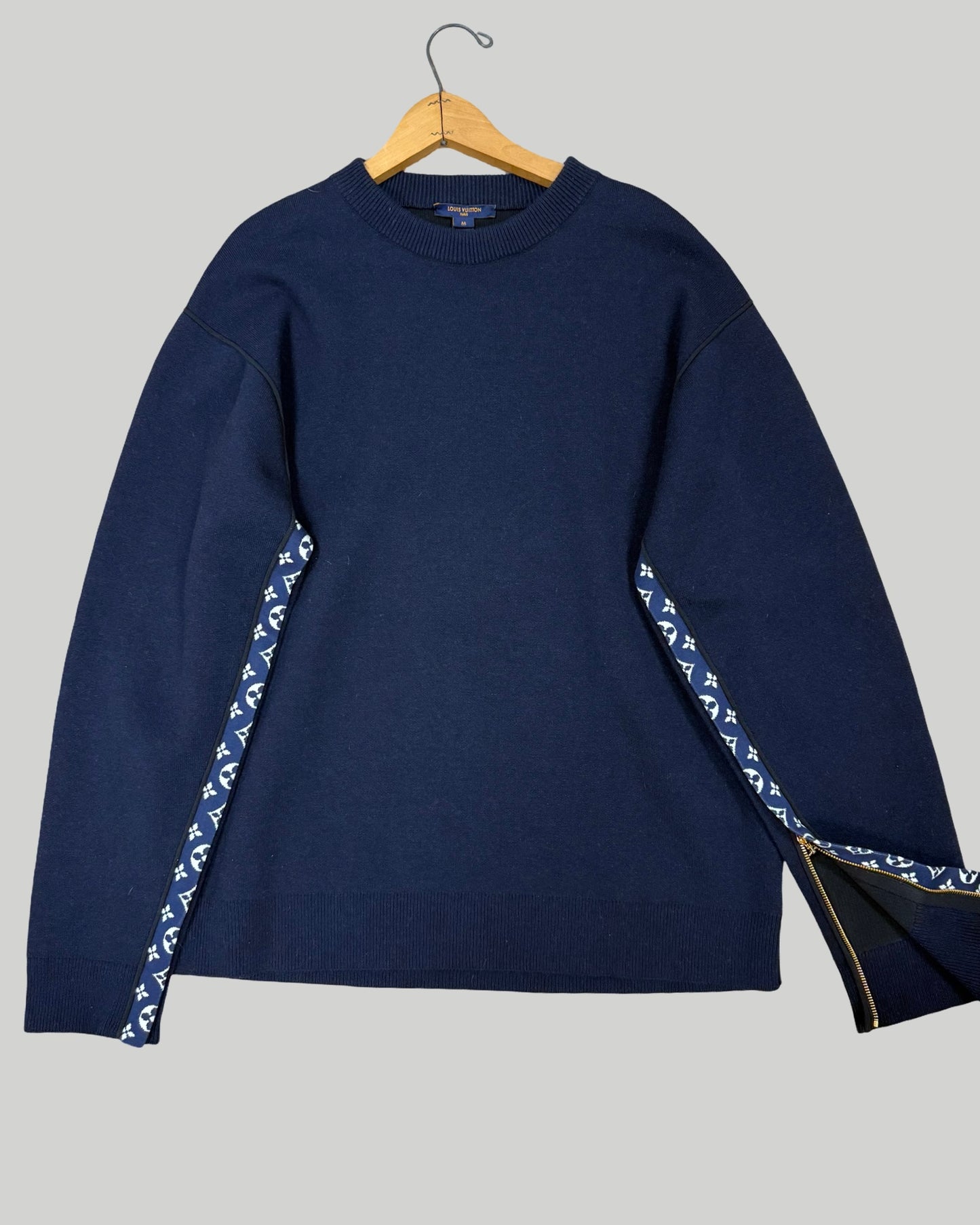 Louis Vuitton Authentic Navy Wool Sweater
