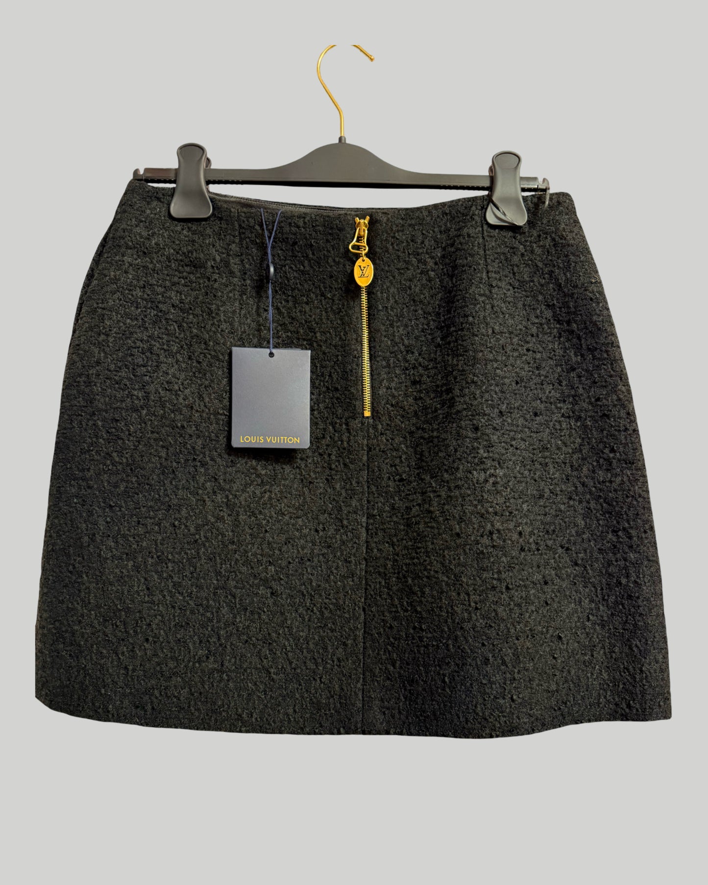 Louis VuittonPre-Loved  Black Boucle Wool Mini Skirt  NWT