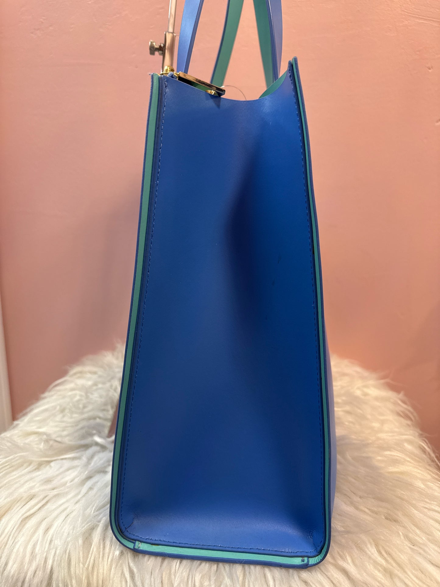 Kate Spade Reversible Blue and Green Interior Tote