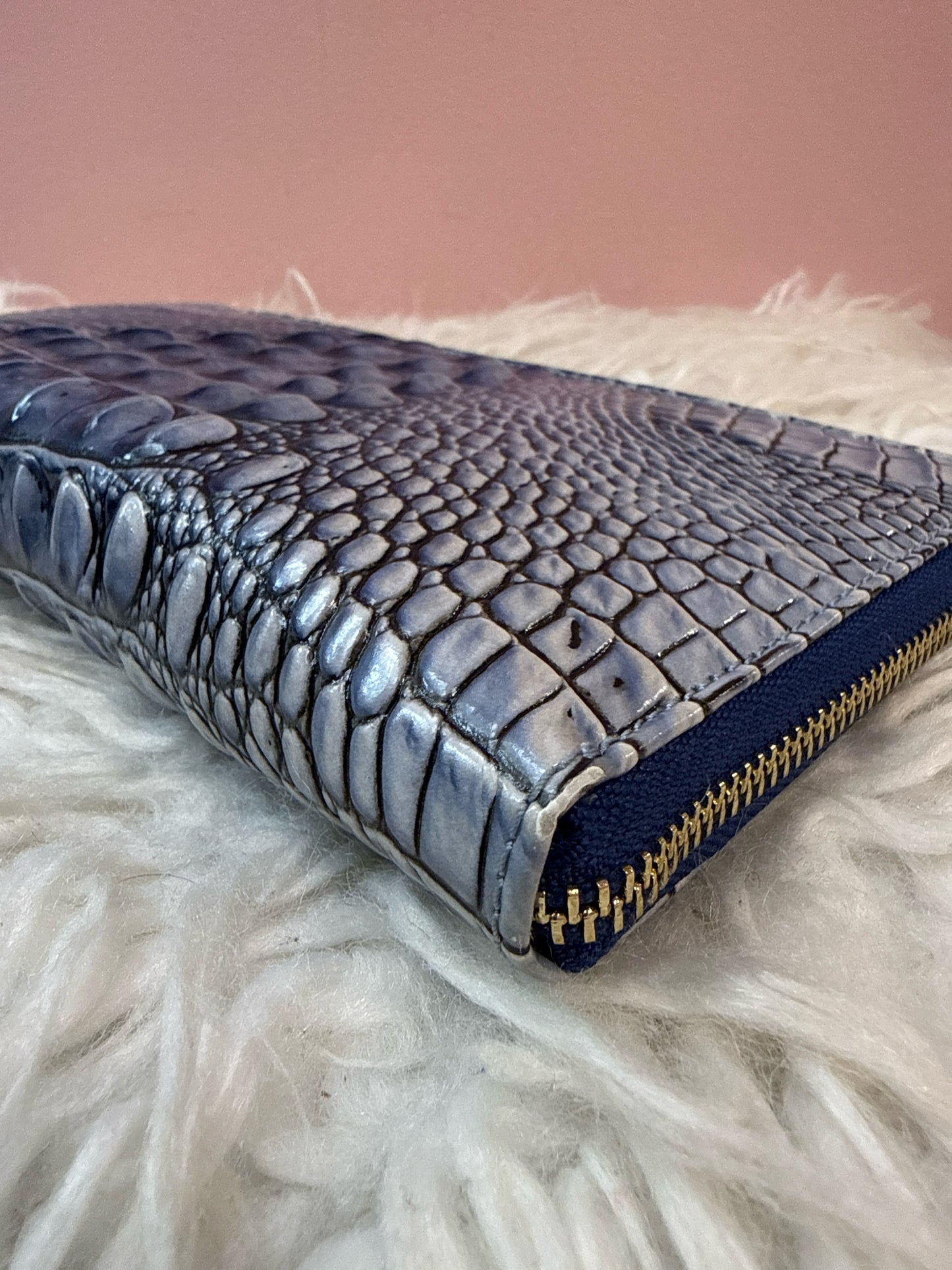 Brahmin Blue Melbourne Skyler Clutch Wallet Wristlet
