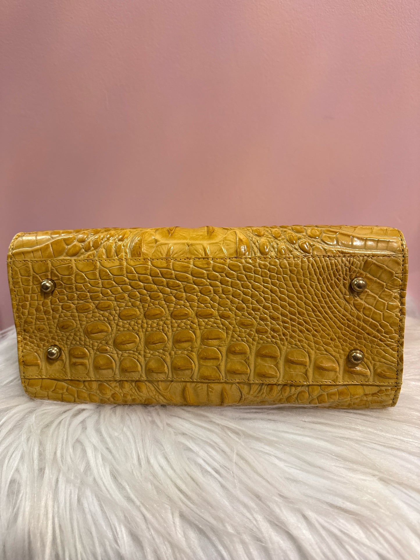 Brahmin Small Caroline Satchel in Buttercup