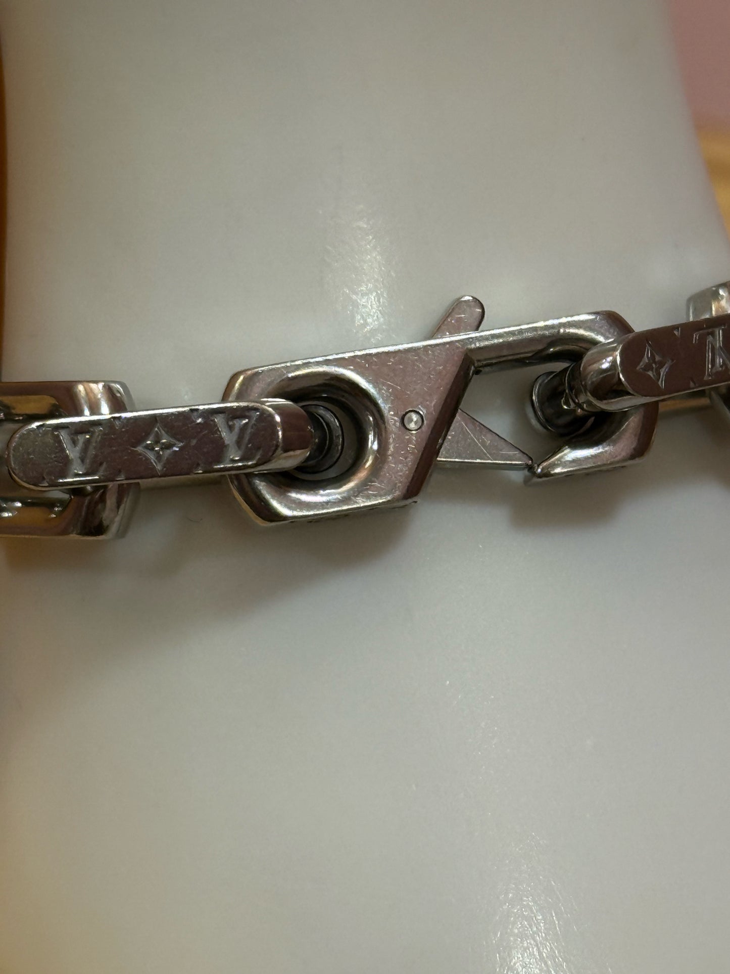 Louis Vuitton Monogram Chain Bracelet Silver Pre-Loved