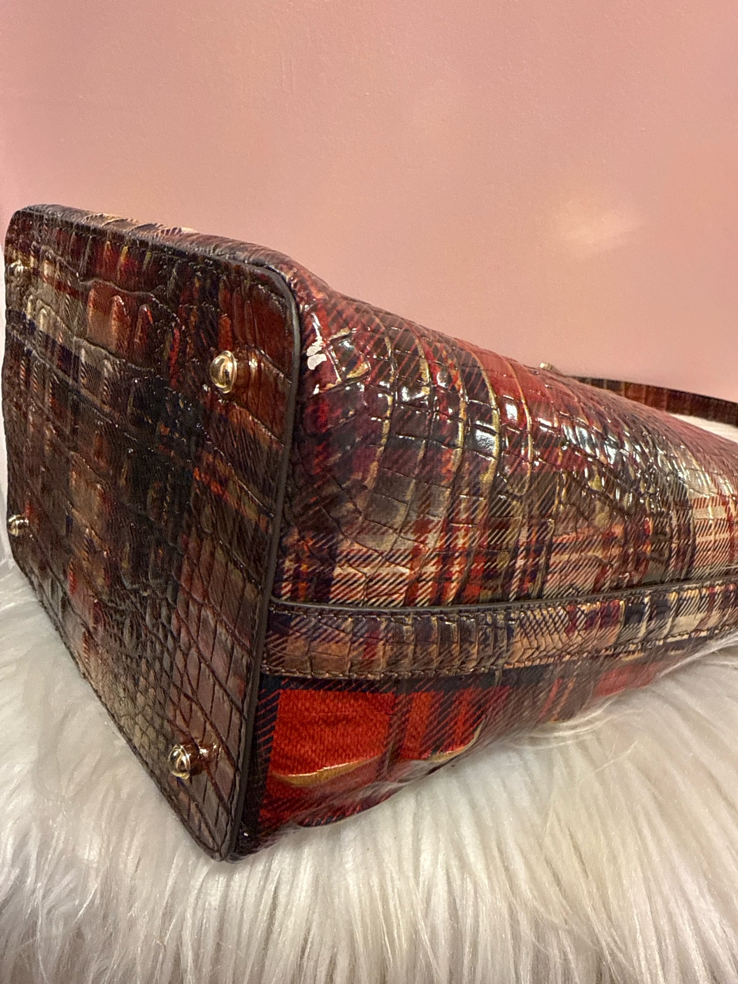 Brahmin Shira Bucket Flannel Melbourne Bag