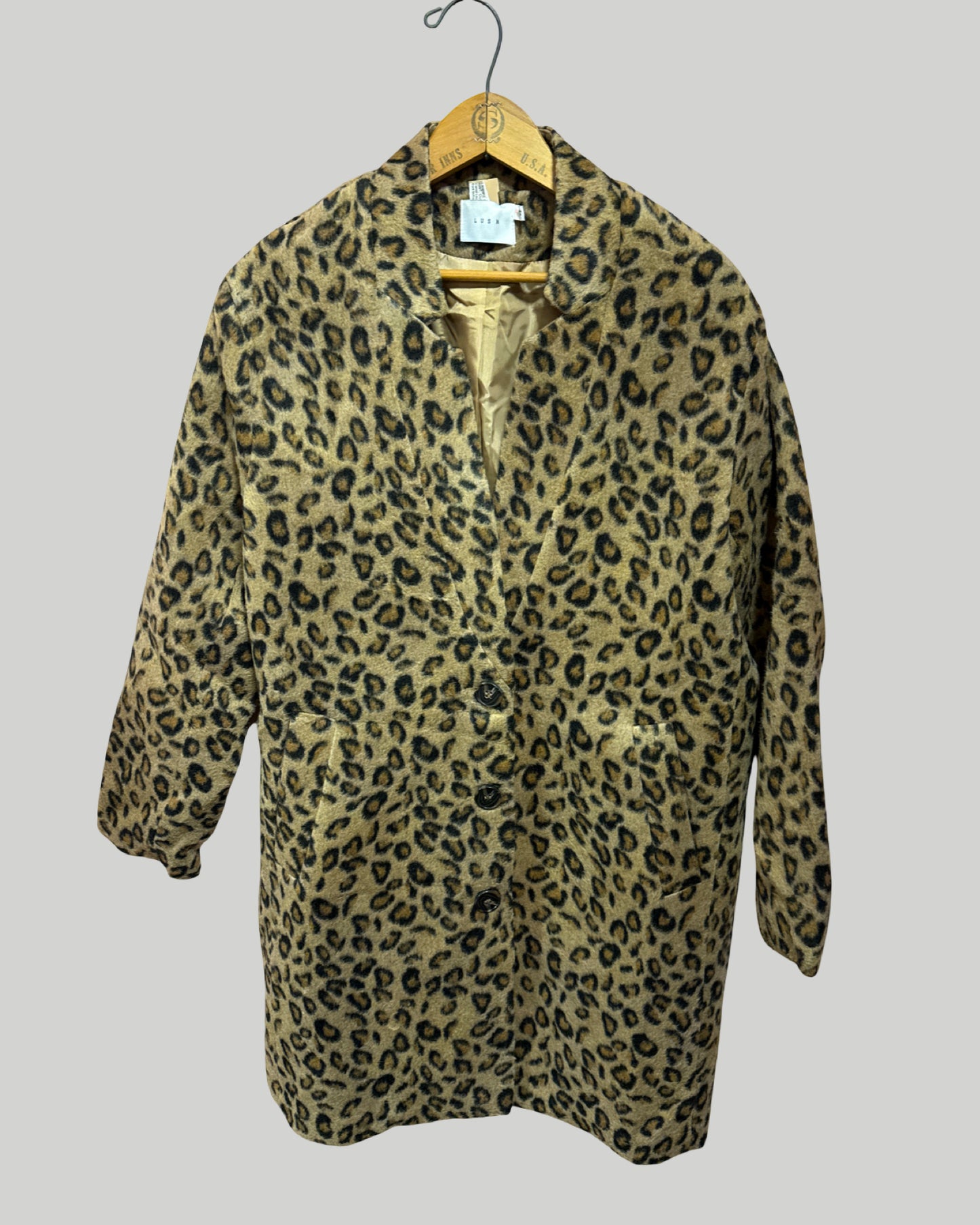 Camel Leopard Coat