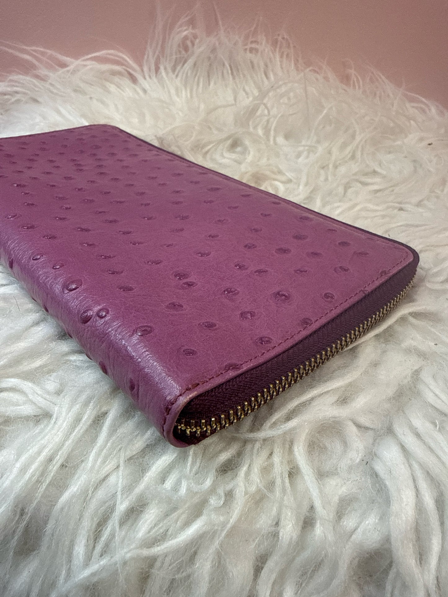 Brahmin Mulberry Orchid Embossed Travel Wallet