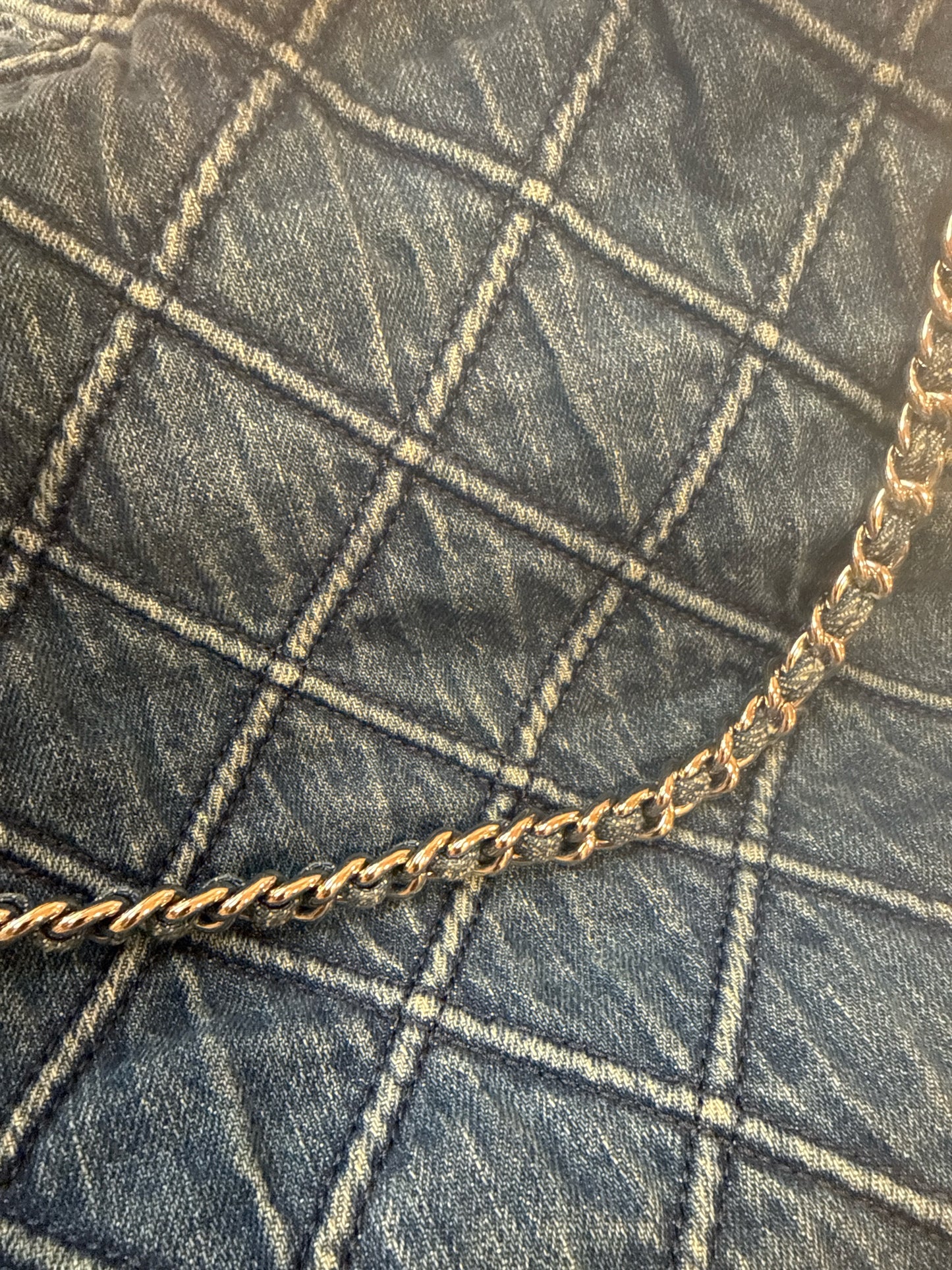 Tory Burch Fleming Denim Hobo