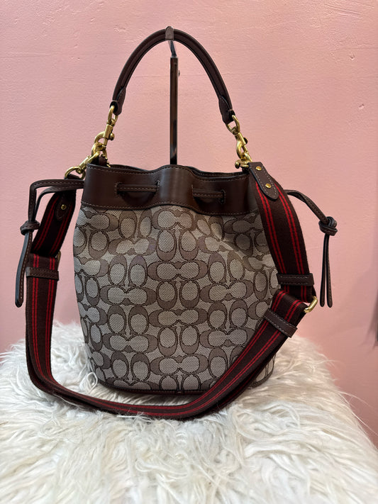 Coach Signature Jacquard Field Bucket Bag