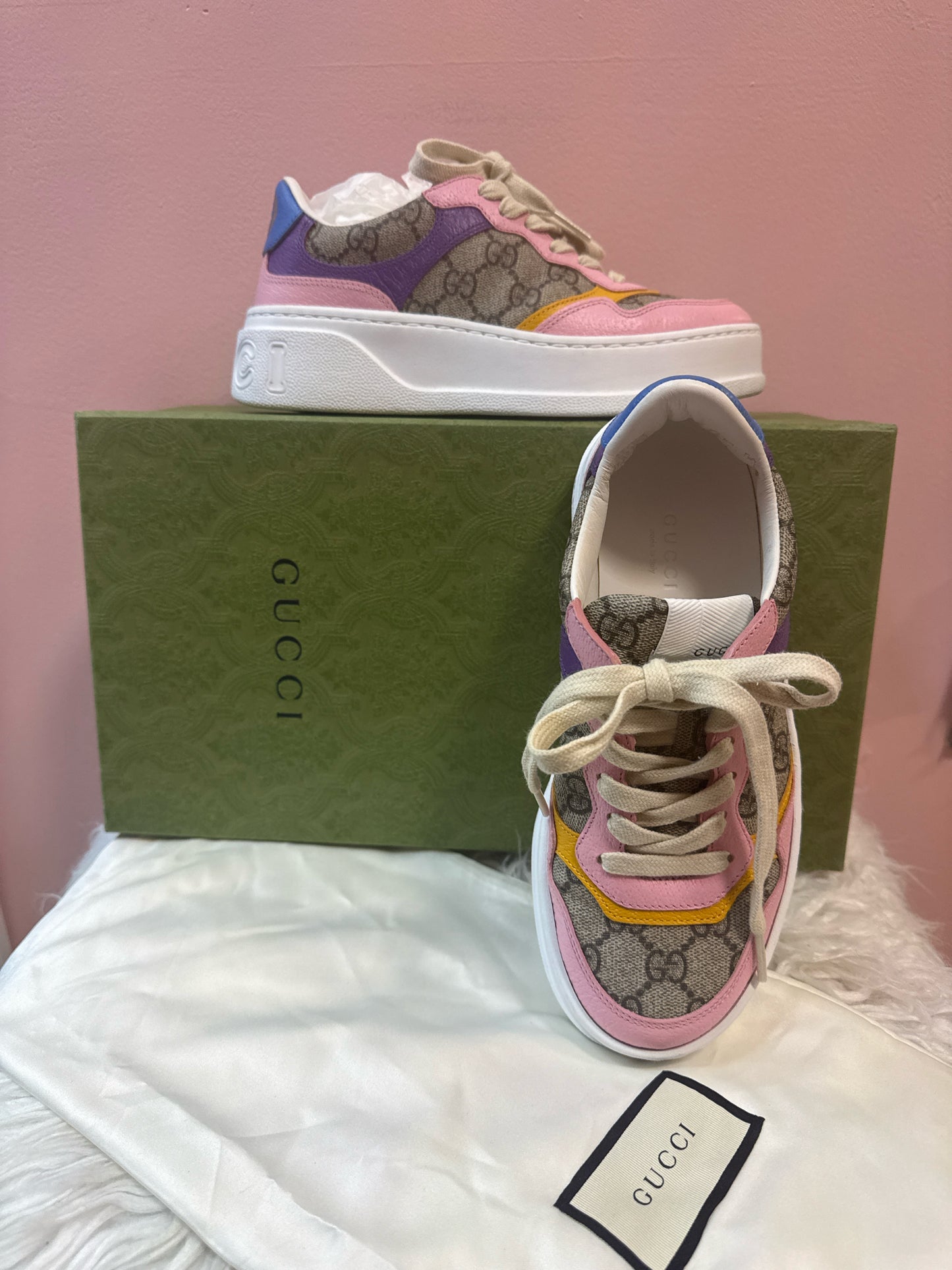 Gucci Supreme Doll Monoogram Chunky Sneakers