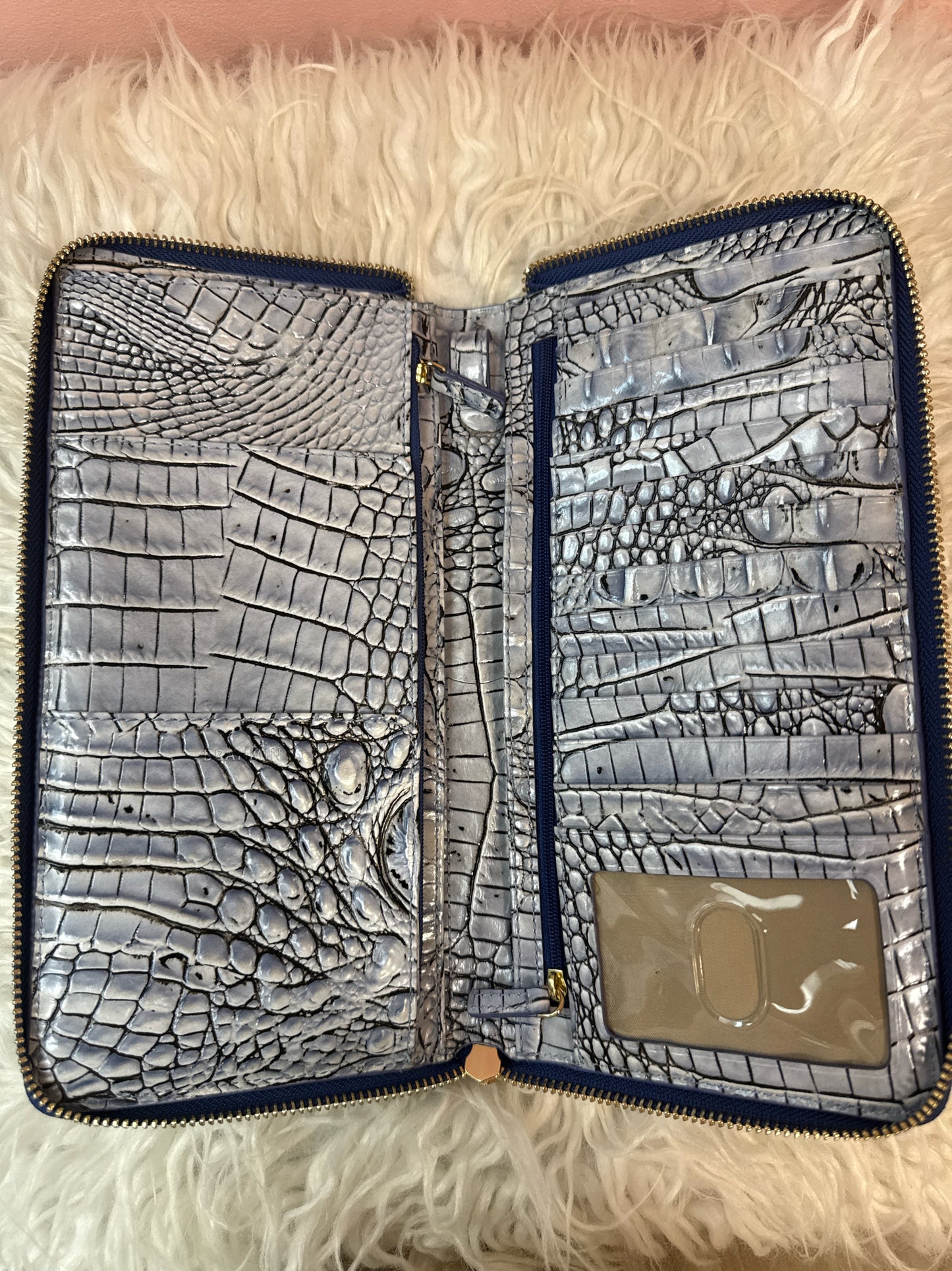 Brahmin Blue Melbourne Skyler Clutch Wallet Wristlet