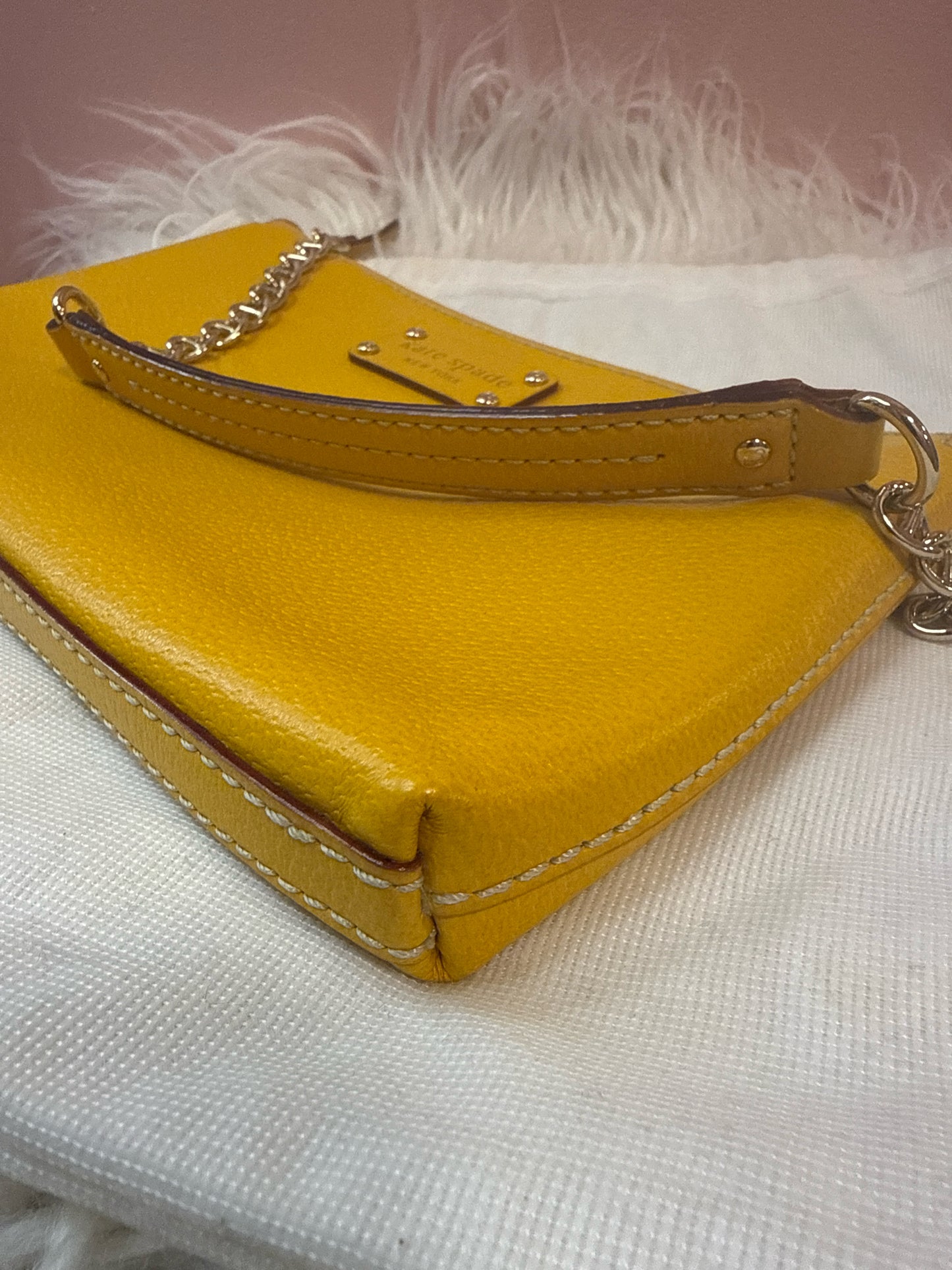 Kate Spade Byrd Yellow Chain Strap Shoulder Bag